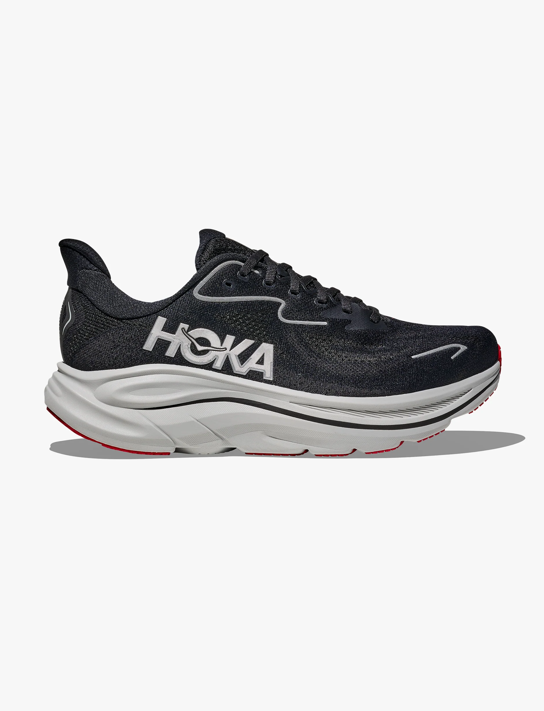 HOKA CLIFTON 10 - נעלי ספורט גברים הוקה קליפטון 10 בצבע שחור/כסף - Image 2