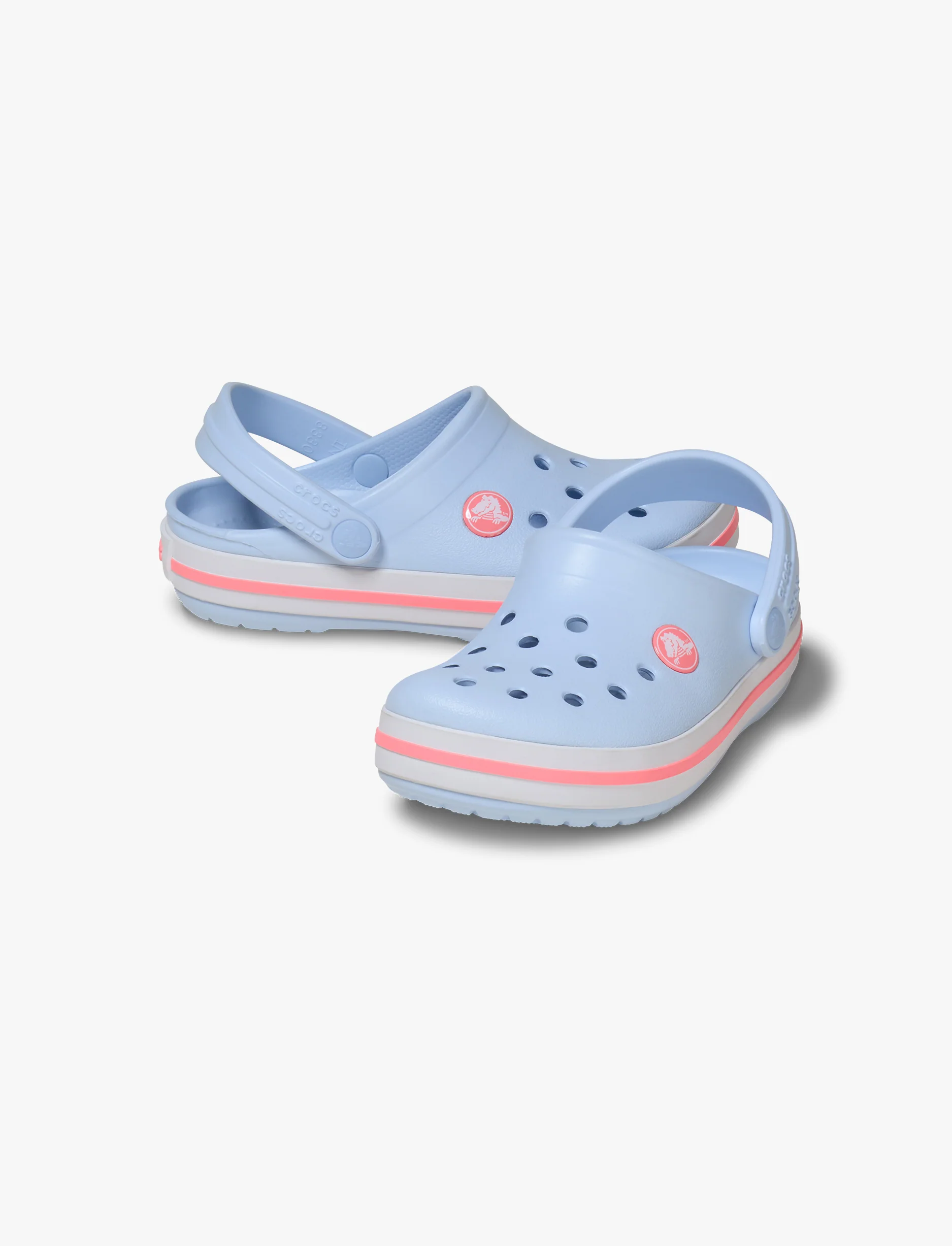 Crocs CrocBand Clog T - כפכפים לילדים קרוקס קרוקבנד בצבע כחול פרוסט/גויאבה מידות קטנות - Image 3