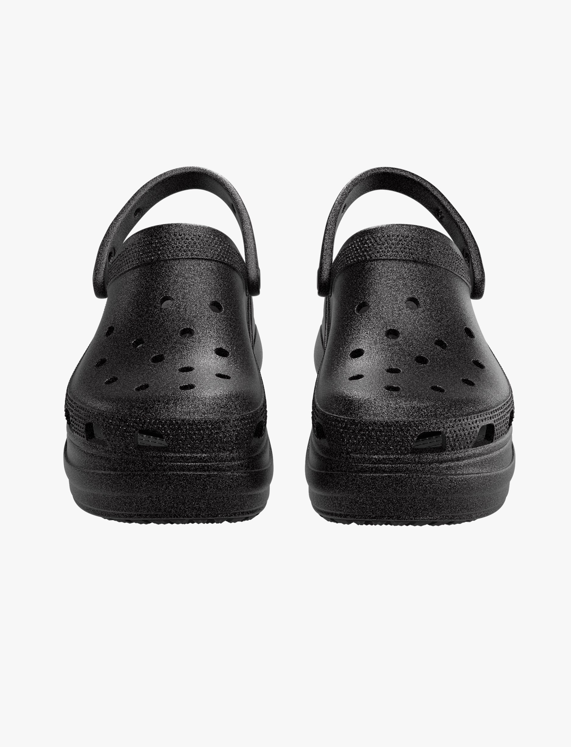 Crocs Bae Glitter Clog -  כפכפי קלוג קרוקס ביי פלטפורמה לנשים בצבע שחור נצנצים - Image 5