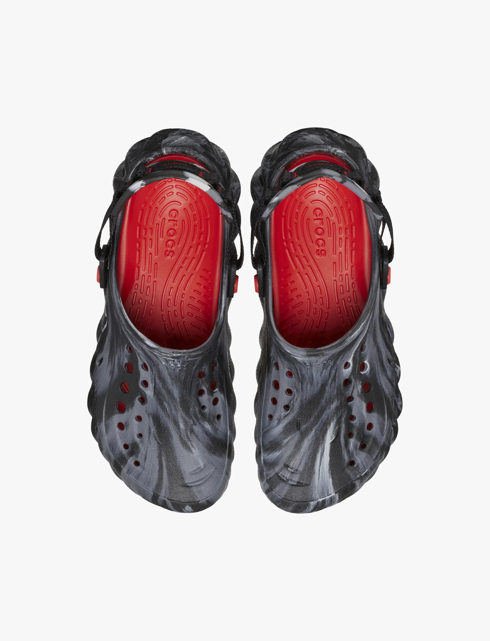 Crocs Echo Marbled Clog - כפכפי קרוקס אקו מרבלד בצבע שחור/אדום פליים - Image 3