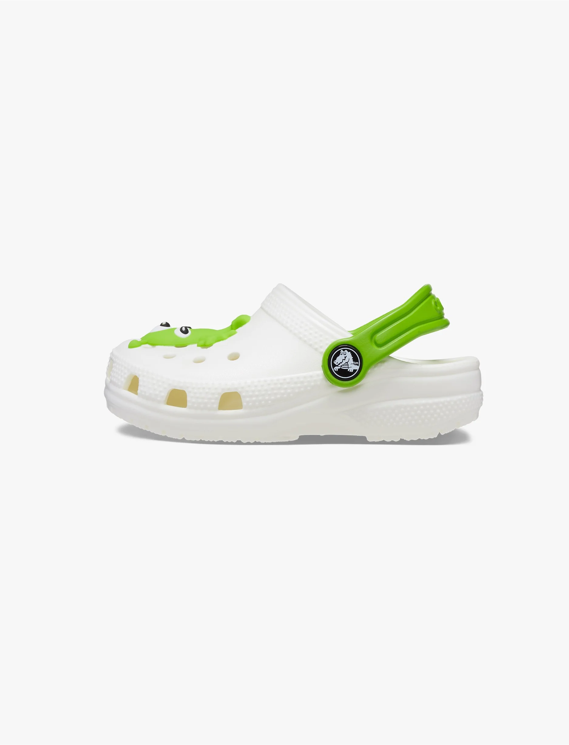 Crocs Classic Glow Alien Clog T - כפכפי קרוקס קלוג בצבע לבן עם דמות חייזר ירוק - Image 5