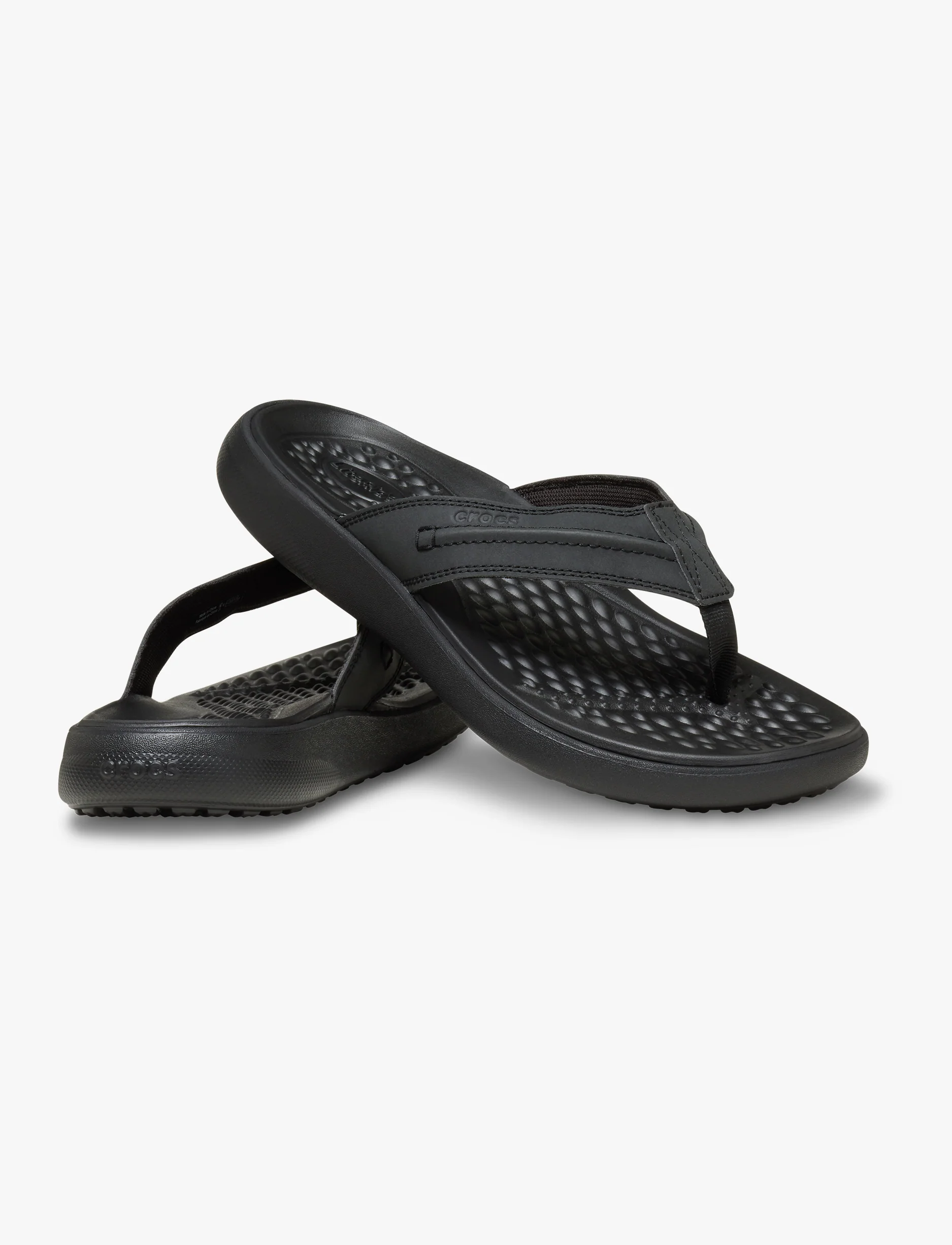 Crocs Yukon Vista II LR Flip - כפכפי אצבע קרוקס יוקון ויסטה לגברים בצבע שחור/שחור - Image 3