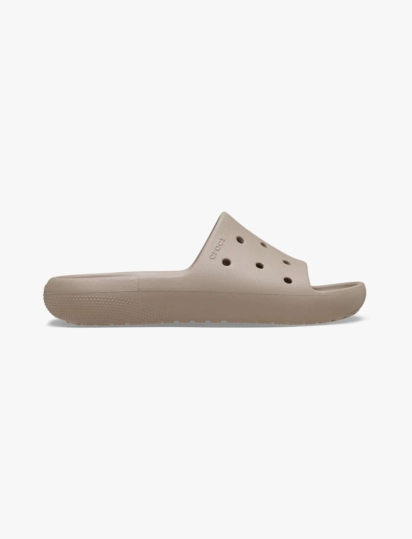Crocs Classic Slide v2 - כפכפי סלייד קרוקס בצבע טאופ - Image 2