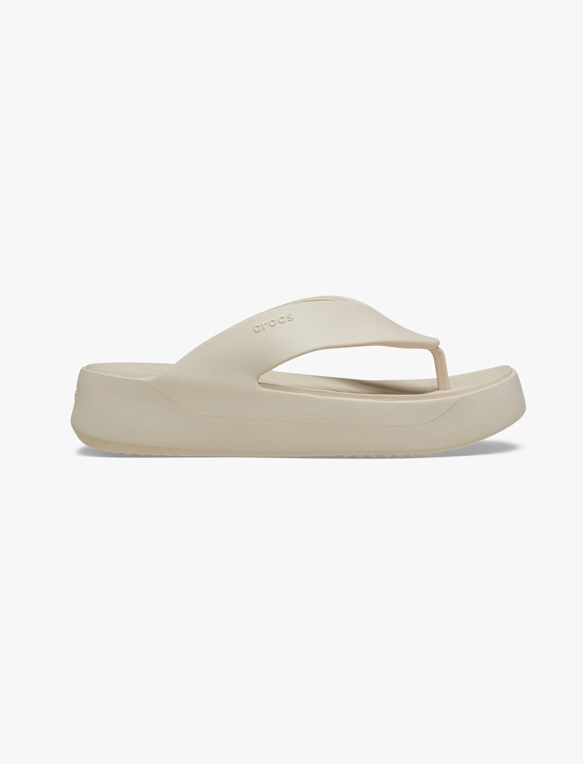 Crocs Getaway Platform Flip - כפכפי אצבע פלטפורמה קרוקס לנשים בצבע סטוקו - Image 2