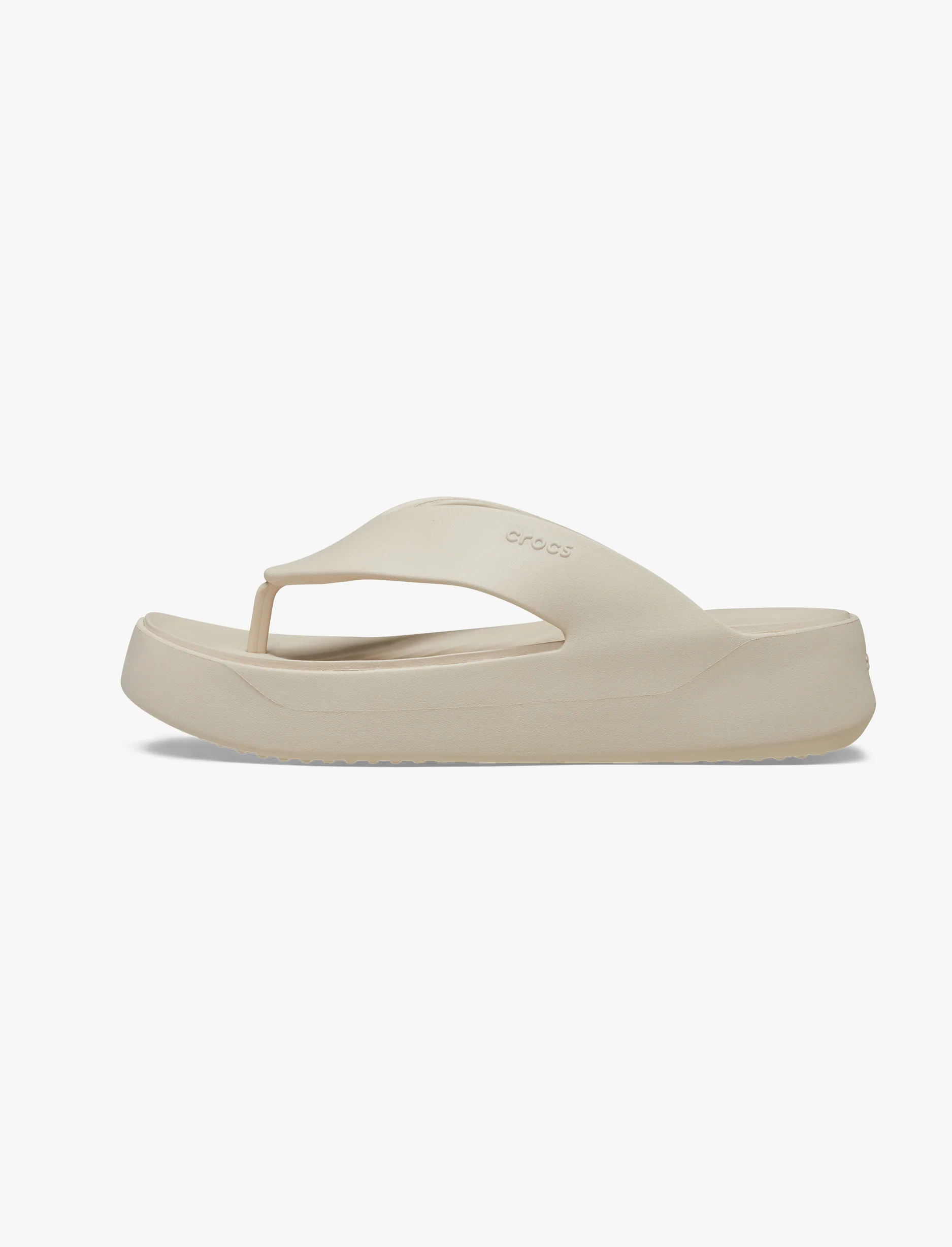 Crocs Getaway Platform Flip - כפכפי אצבע פלטפורמה קרוקס לנשים בצבע סטוקו - Image 5