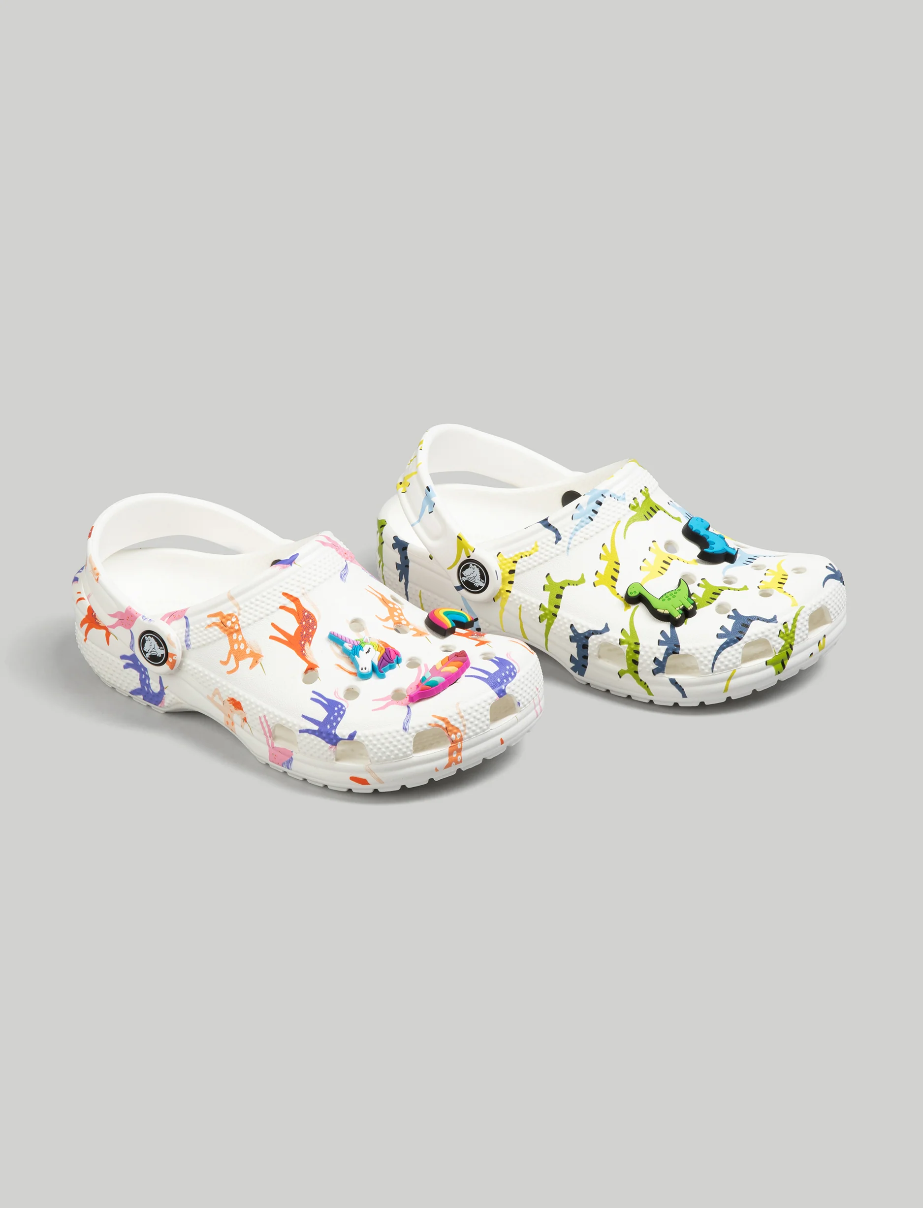 Crocs Classic Character Print Clog T - כפכפים לילדים קרוקס בצבע לבן/צבעוני בהדפס יוניקורן מידות קטנות - Image 8