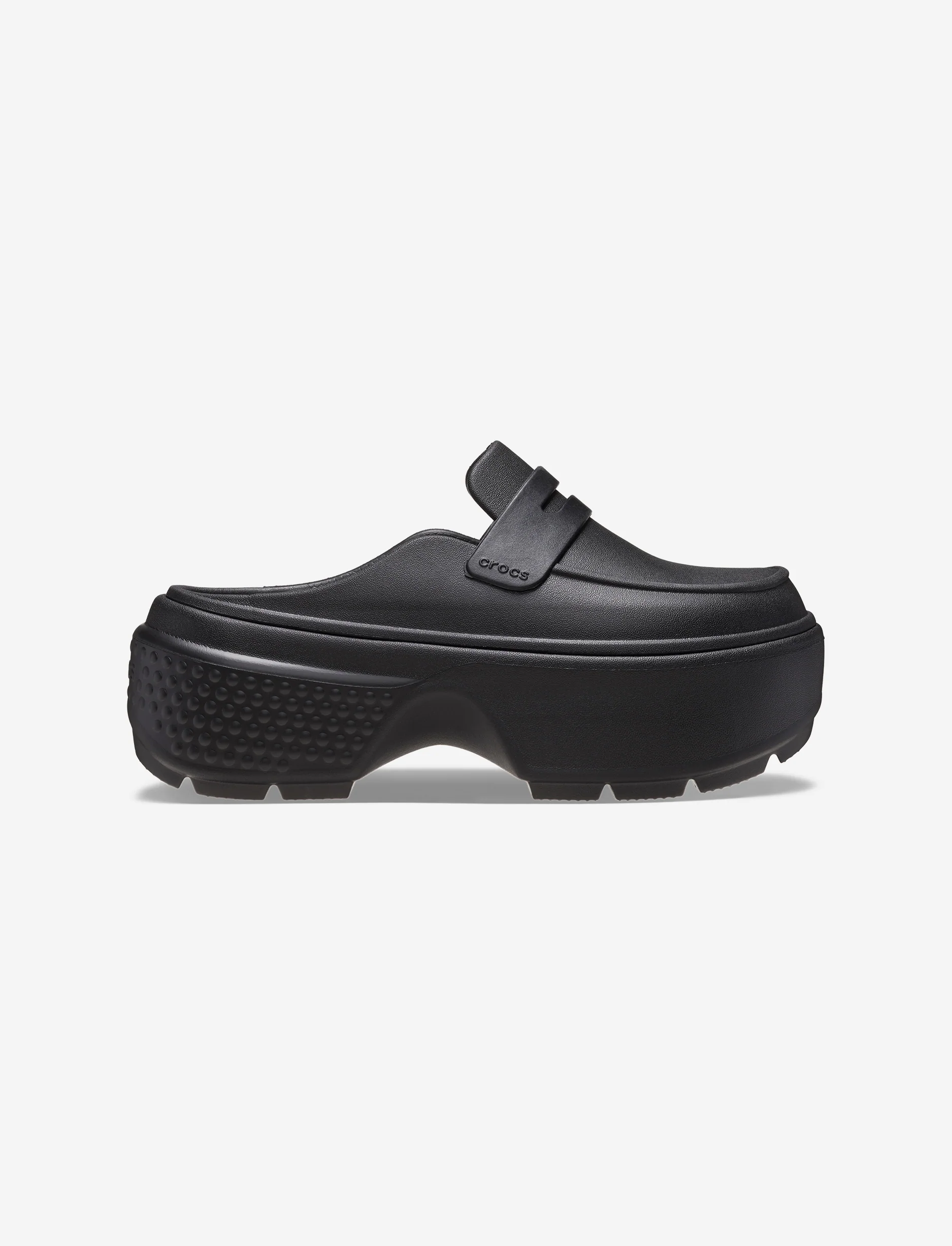 Crocs Stomp Loafer - כפכפי מוקסין פלטפורמה קרוקס לנשים בצבע שחור - Image 2