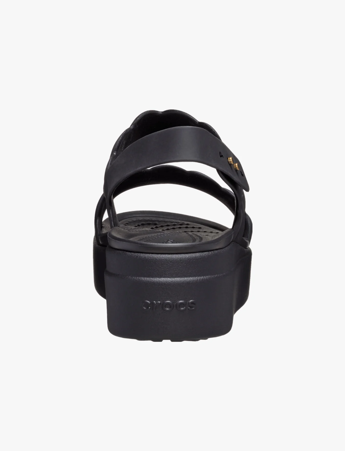 Crocs Brooklyn Woven Upper Low Wedge  -  סנדלי פלטפורמה קרוקס ברוקלין לנשים בצבע שחור - Image 5