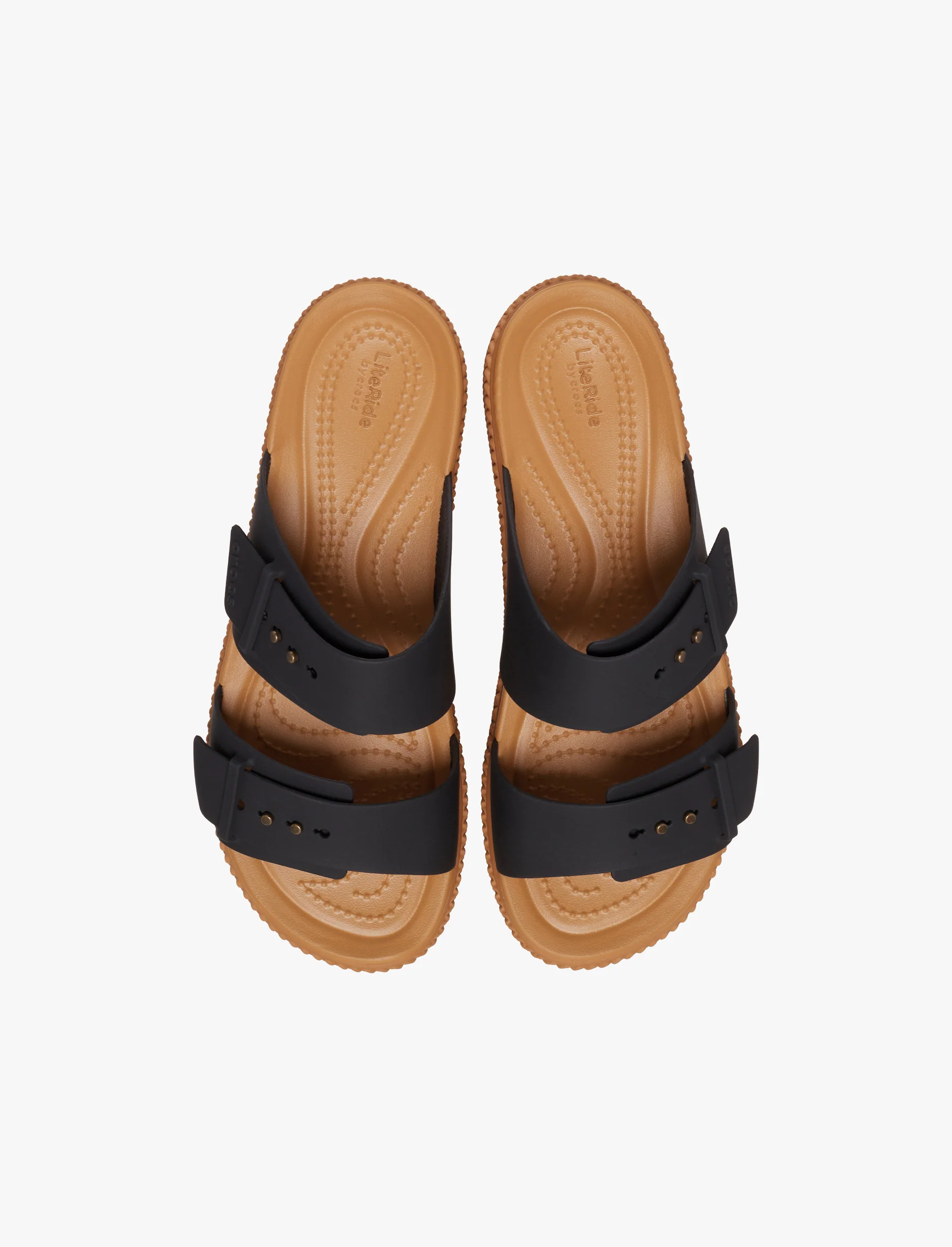Crocs Brooklyn Woven Buckle - כפכפי פלטפורמה קרוקס לנשים עם סוליה קלועה בצבע שחור - Image 5