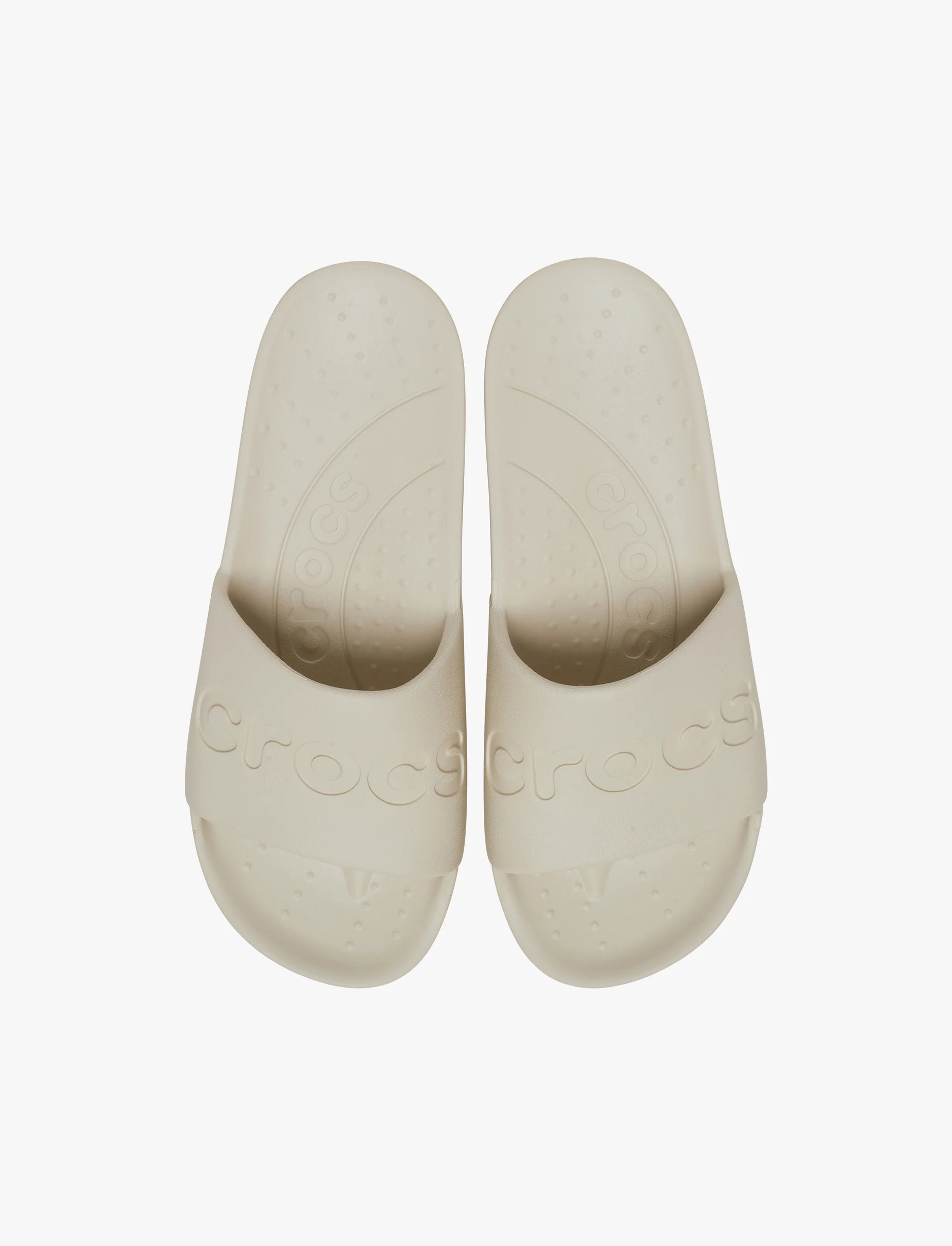 Crocs Slide - כפכפי סלייד קרוקס בצבע קרם - Image 3