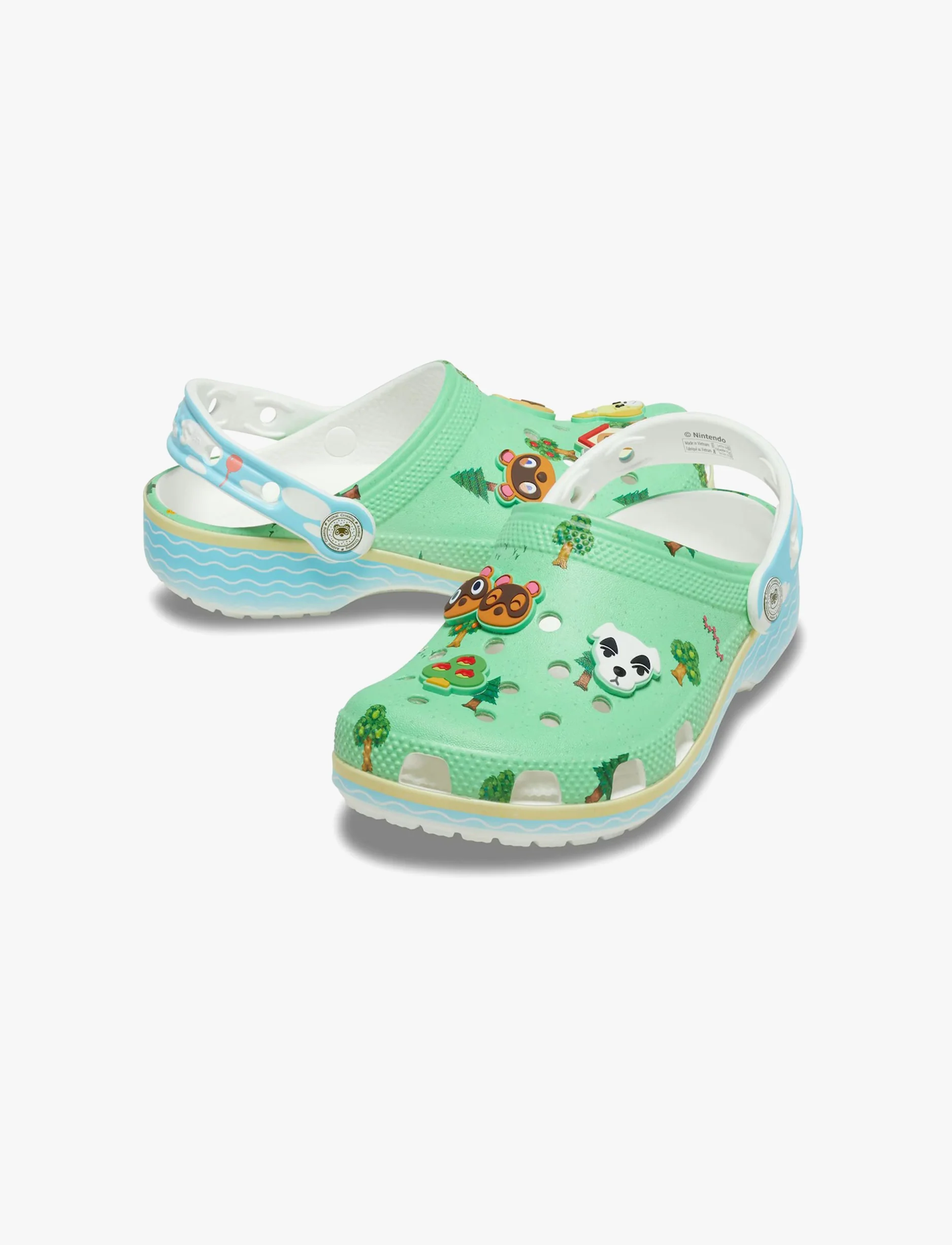 Crocs Animal Crossing Classic Clog K -  כפכפי קרוקס קלוג חיות לילדים בצבע ירוק - Image 3