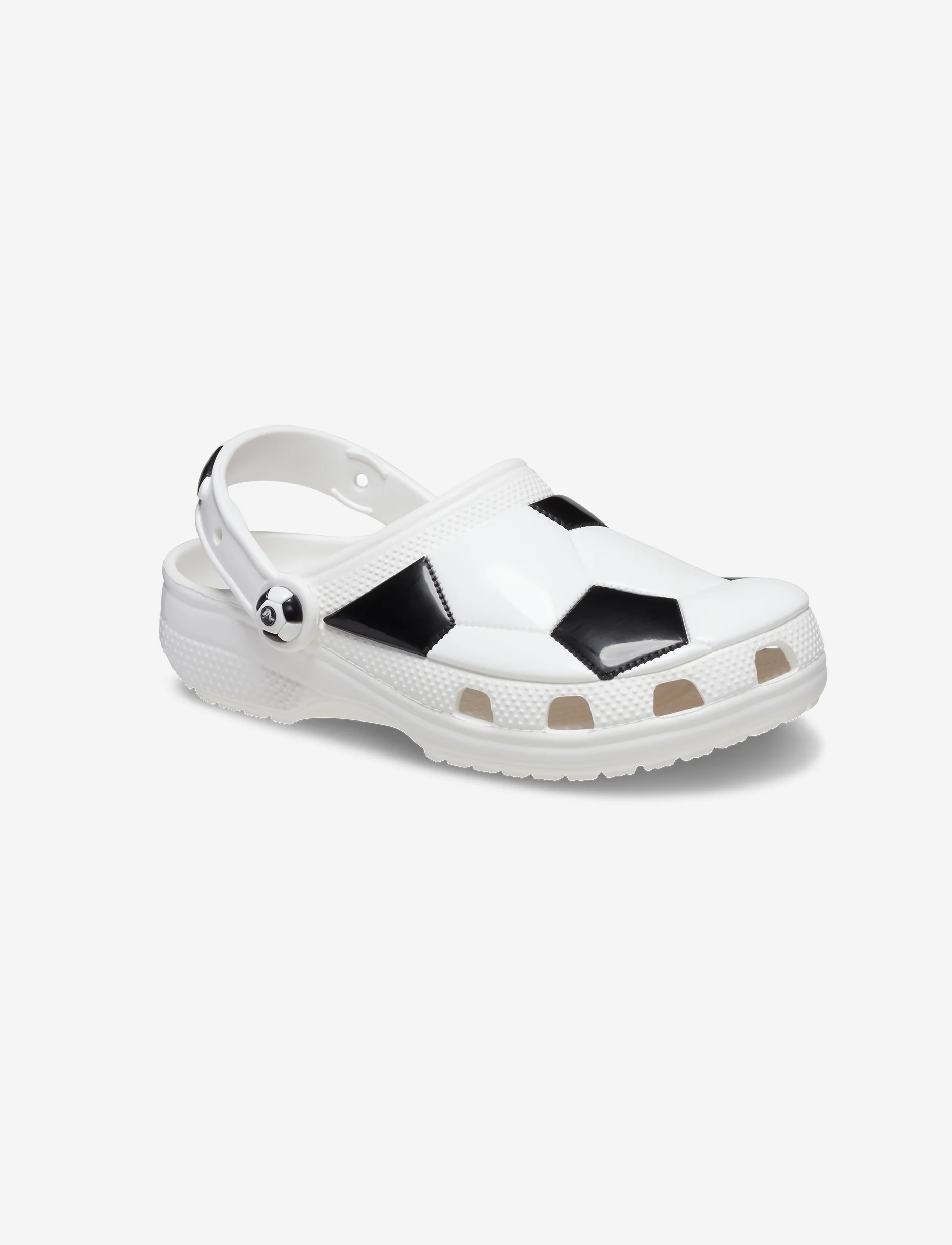 Crocs Classic Soccer Ball Clog K - כפכפי קרוקס קלוג לילדים בצבע לבן/שחור בהדפס כדוררגל