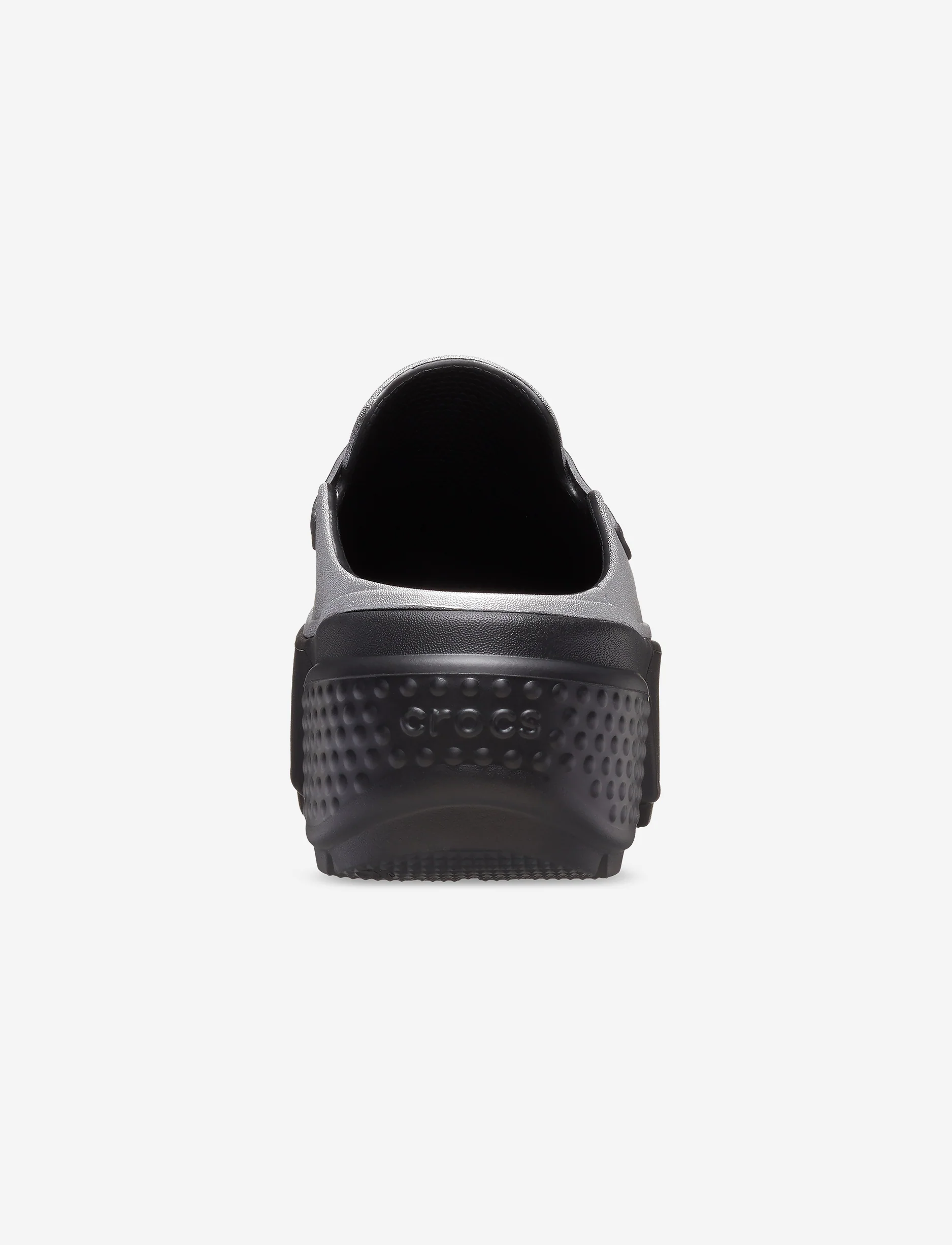 Crocs Stomp Metallic Loafer- כפכפי קרוקס מוקסין פלטפורמה לנשים בצבע שחור/כסף - Image 5