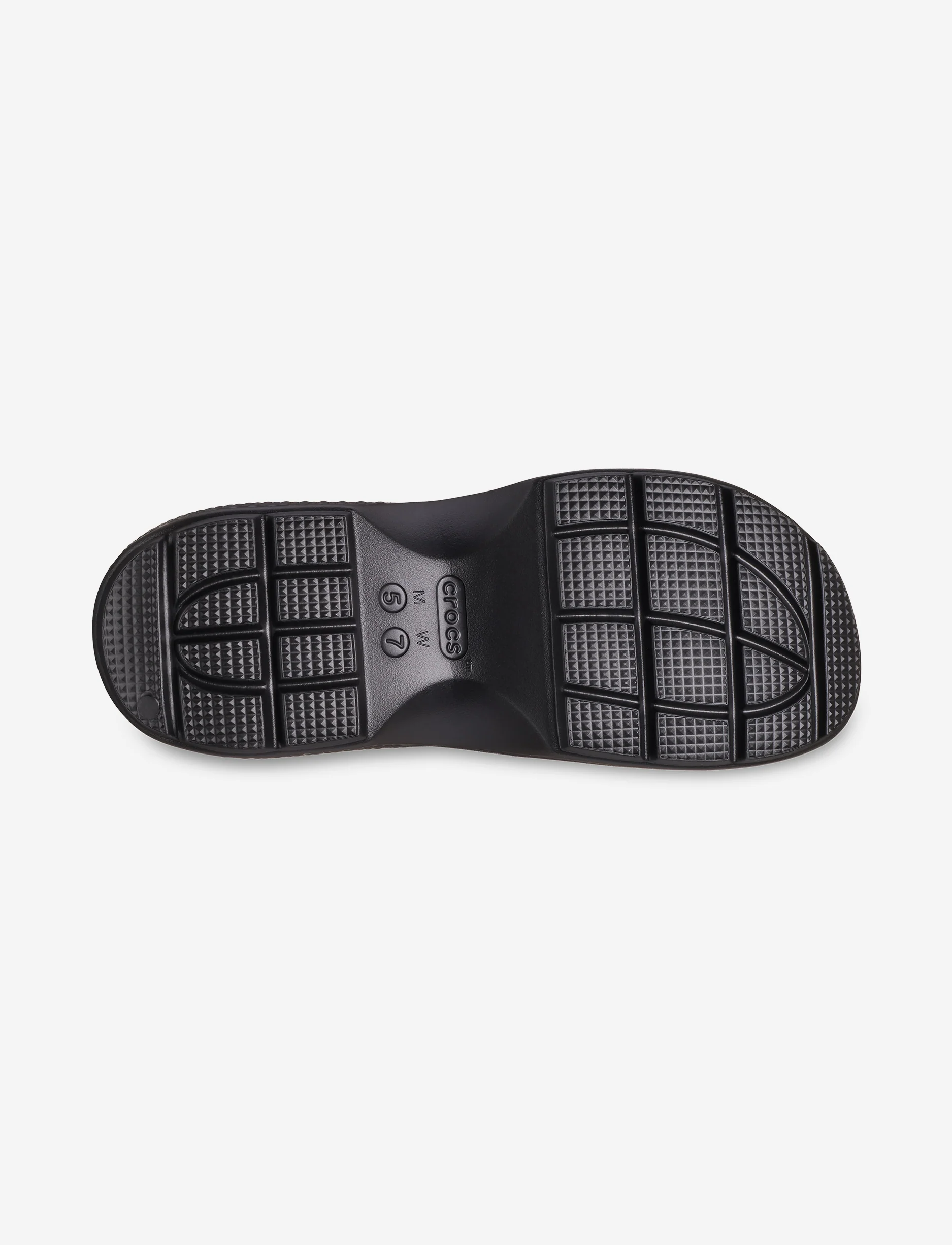 Crocs Stomp Metallic Loafer- כפכפי קרוקס מוקסין פלטפורמה לנשים בצבע שחור/כסף - Image 7