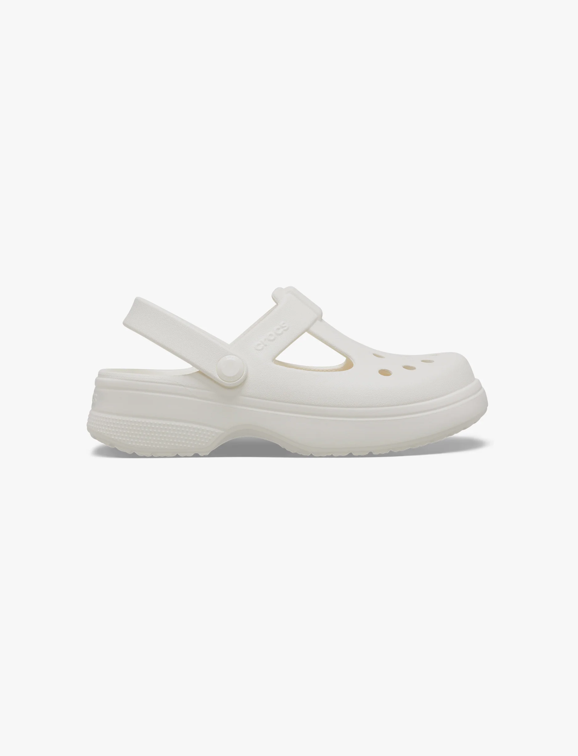 Crocs Classic Mary Jane Clog K - כפכפי קלוג קרוקס מרי ג'ין לבנות בצבע לבן גיר - Image 2