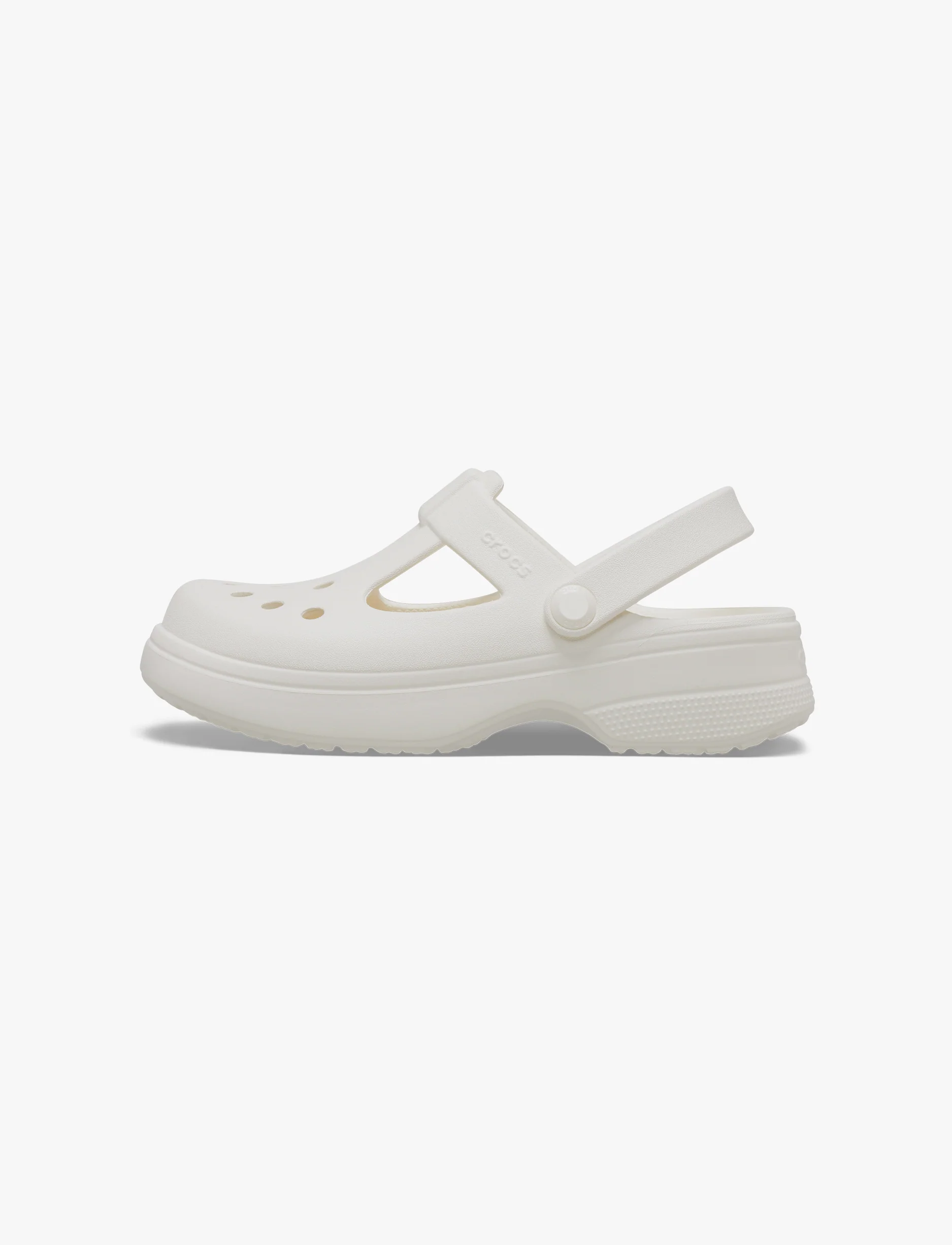 Crocs Classic Mary Jane Clog K - כפכפי קלוג קרוקס מרי ג'ין לבנות בצבע לבן גיר - Image 6