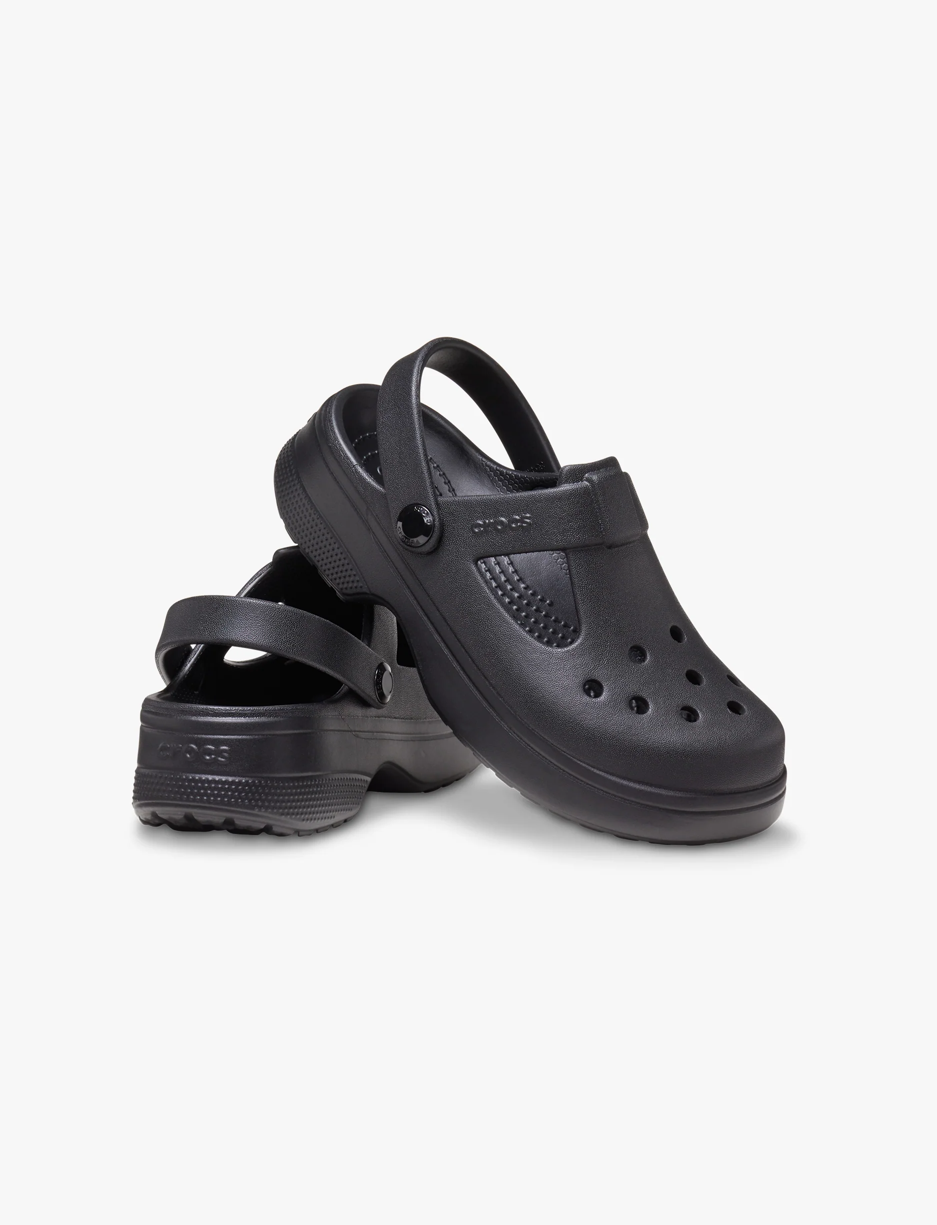Crocs Classic Mary Jane Clog T - כפכפי קלוג קרוקס מרי ג'ין לבנות מידות קטנות בצבע שחור - Image 3