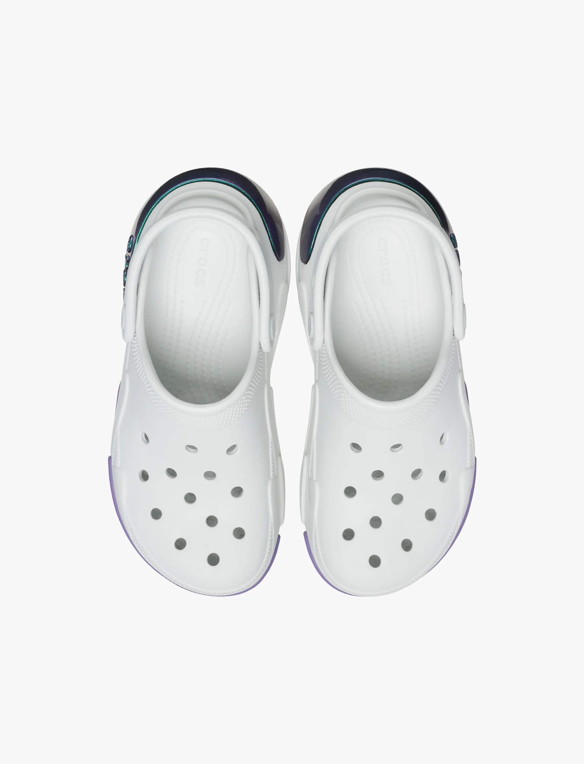 Crocs Bubble Crush Reflector Clog - כפכפי פלטפורמה קלוג באבל קראש קרוקס לנשים בצבע כחול מון לייט - Image 4