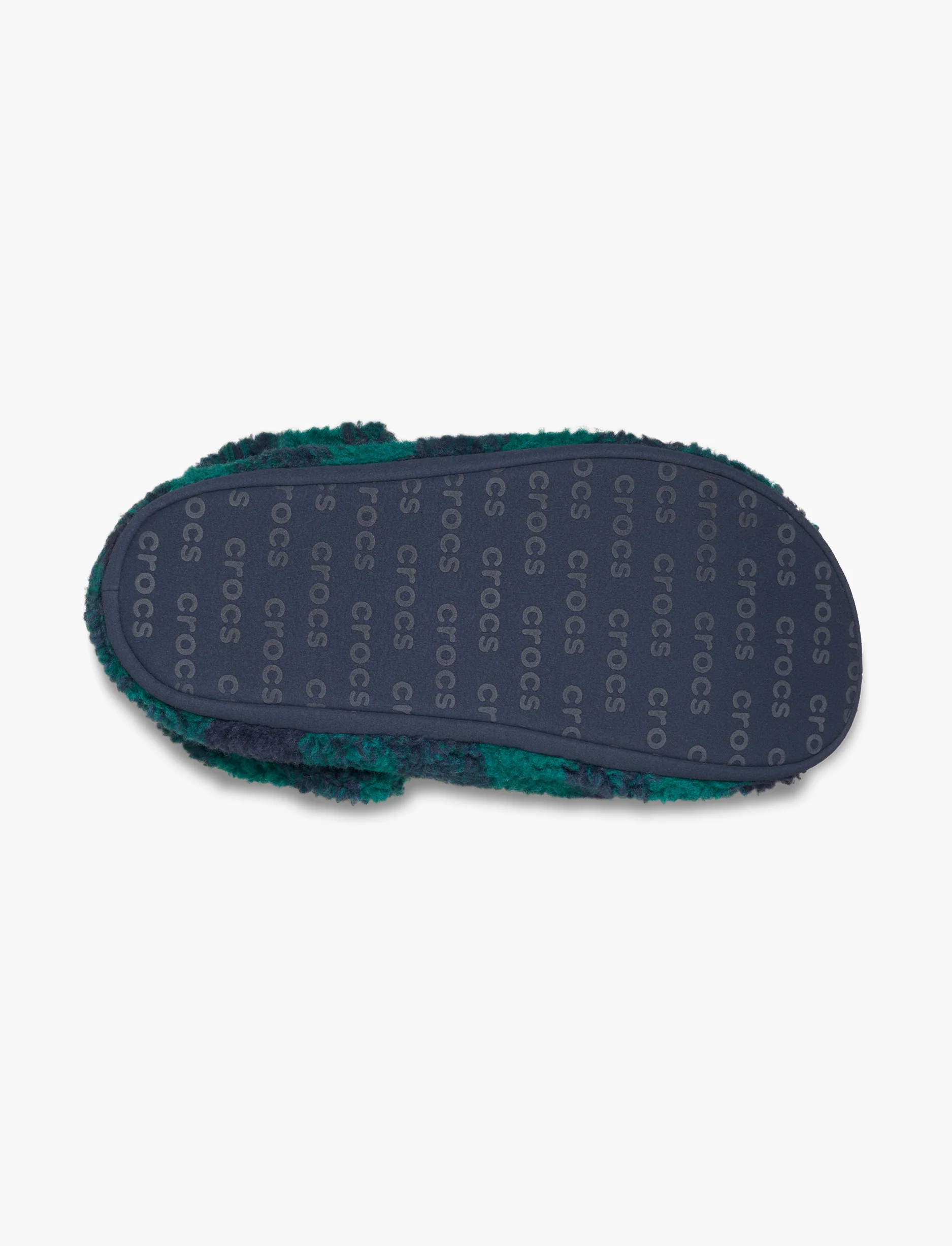 Crocs Classic Buffalo Check Cozzzy Slipper - נעלי בית קרוקס עם הדפס משובץ בצבע ירוק הוסטה/נייבי - Image 7