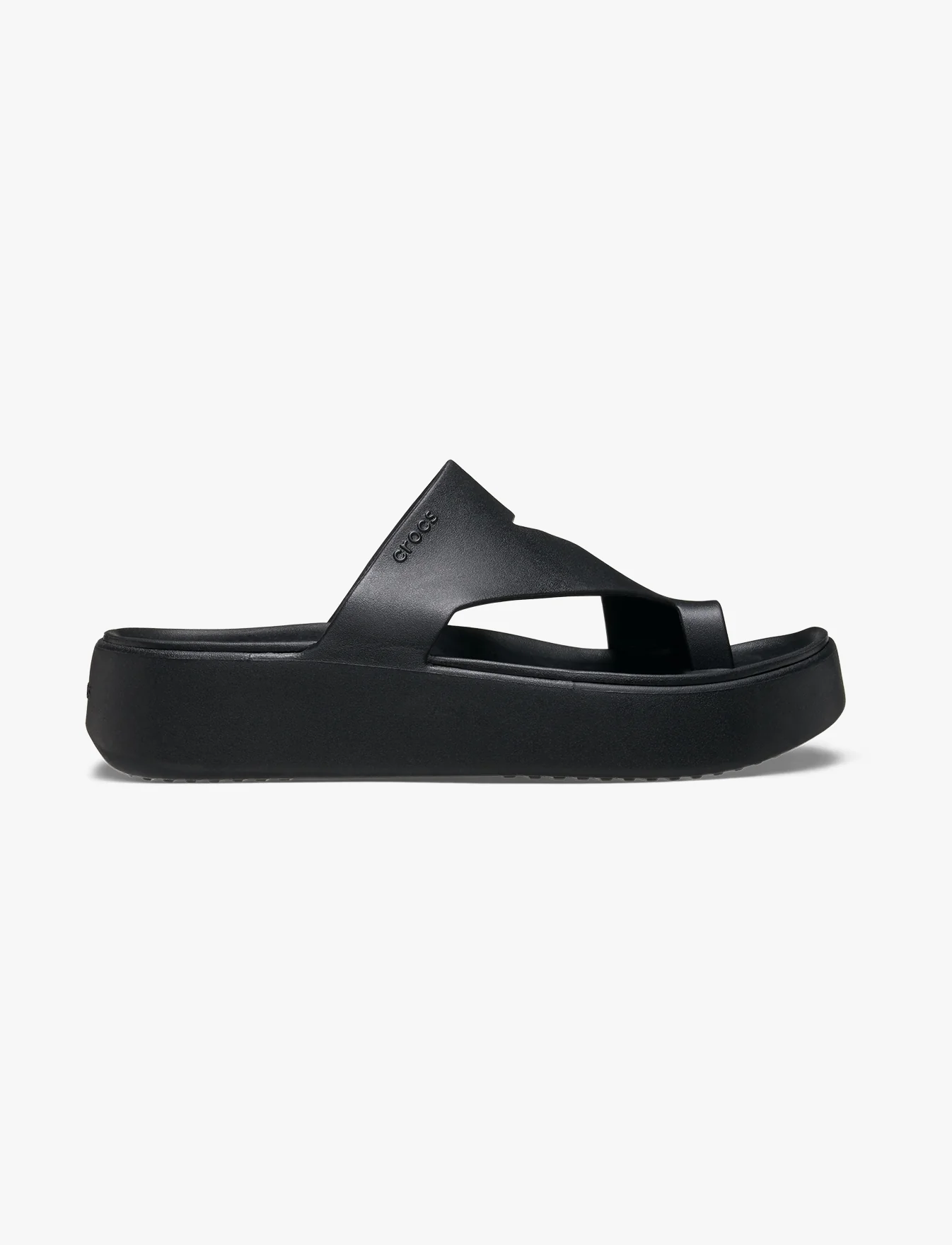 Crocs Getaway Platform Toe Loop - כפכפי אצבע פלטפורמה קרוקס לנשים בצבע שחור - Image 2