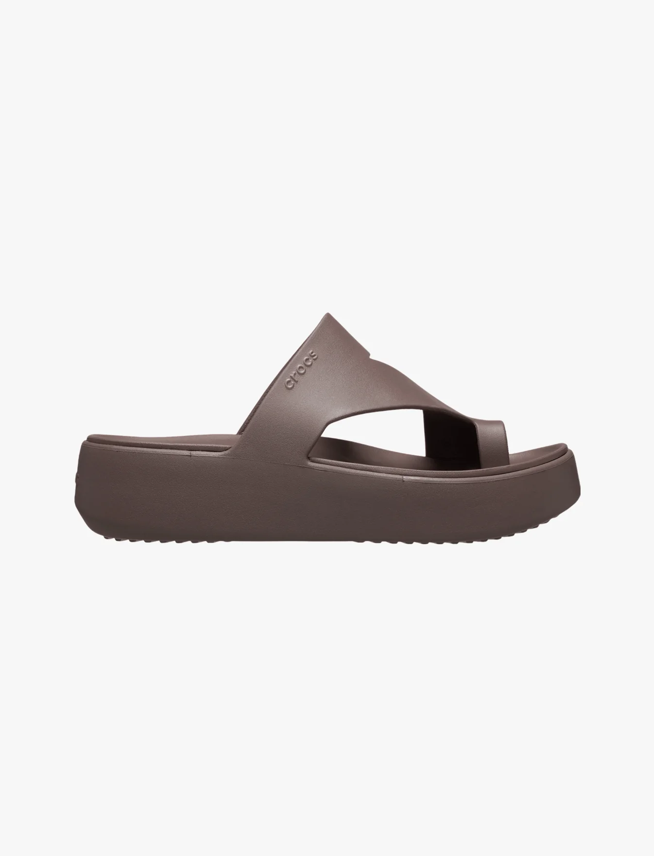 Crocs Getaway Platform Toe Loop - כפכפי אצבע פלטפורמה קרוקס לנשים בצבע חום - Image 2
