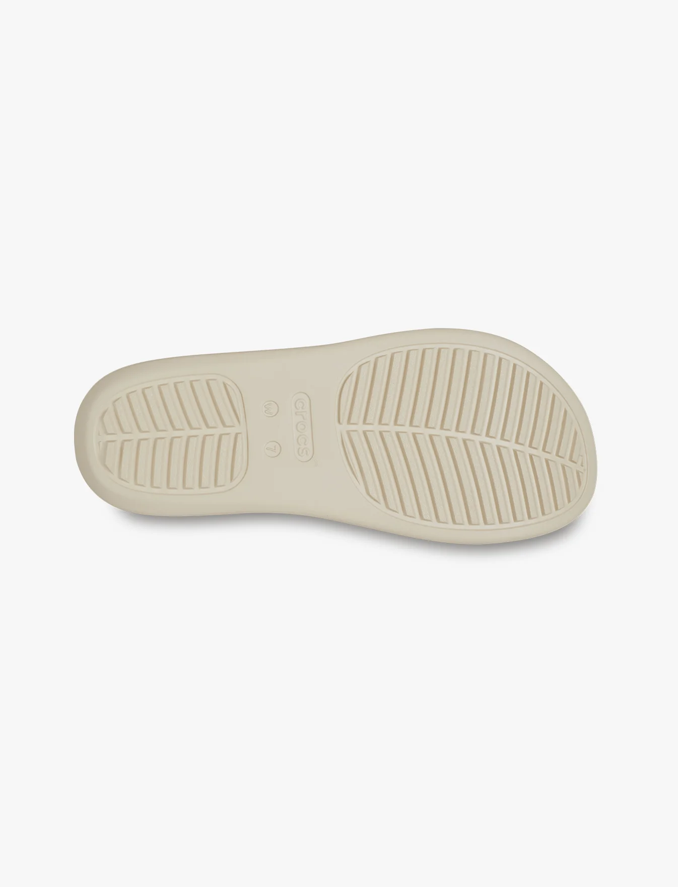 Crocs Getaway Platform Toe Loop - כפכפי אצבע פלטפורמה קרוקס לנשים בצבע אבן חול - Image 6