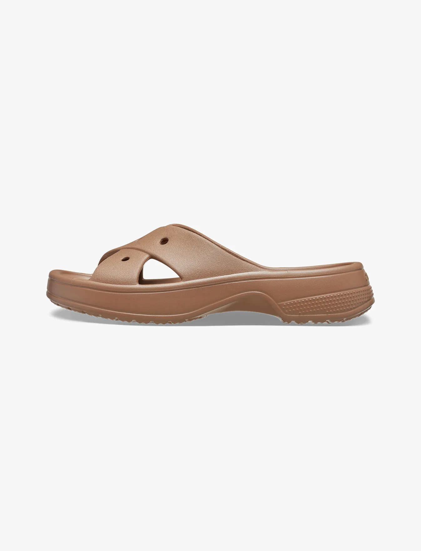 Crocs Classic Women's Cross Strap - כפכפי קרוקס לנשים בצבע חום - Image 5