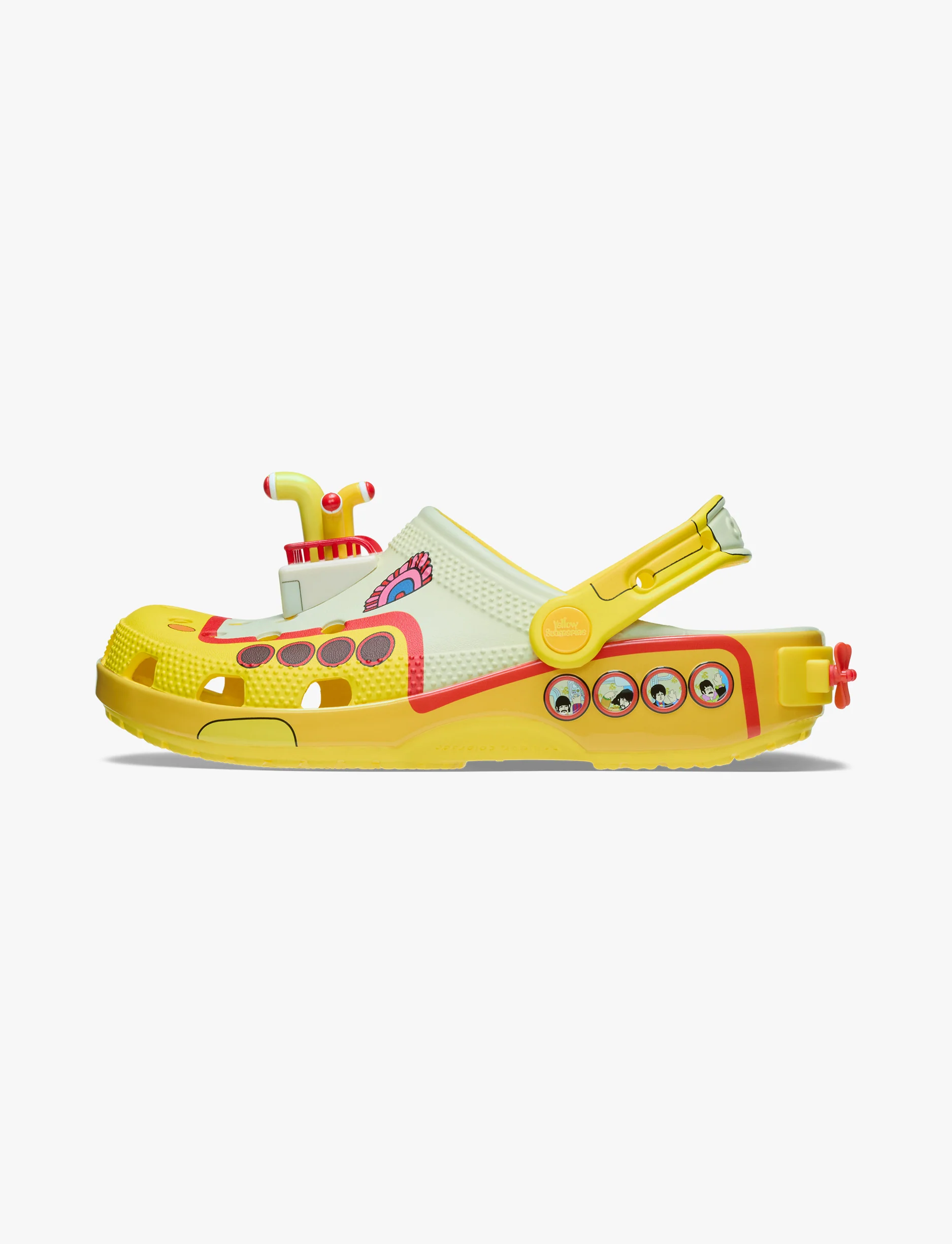 Crocs Beatles Yellow Submarine Classic Clog - כפכפי קרוקס קלוג דגם הביטלס בצבע צהוב/קרם - Image 5