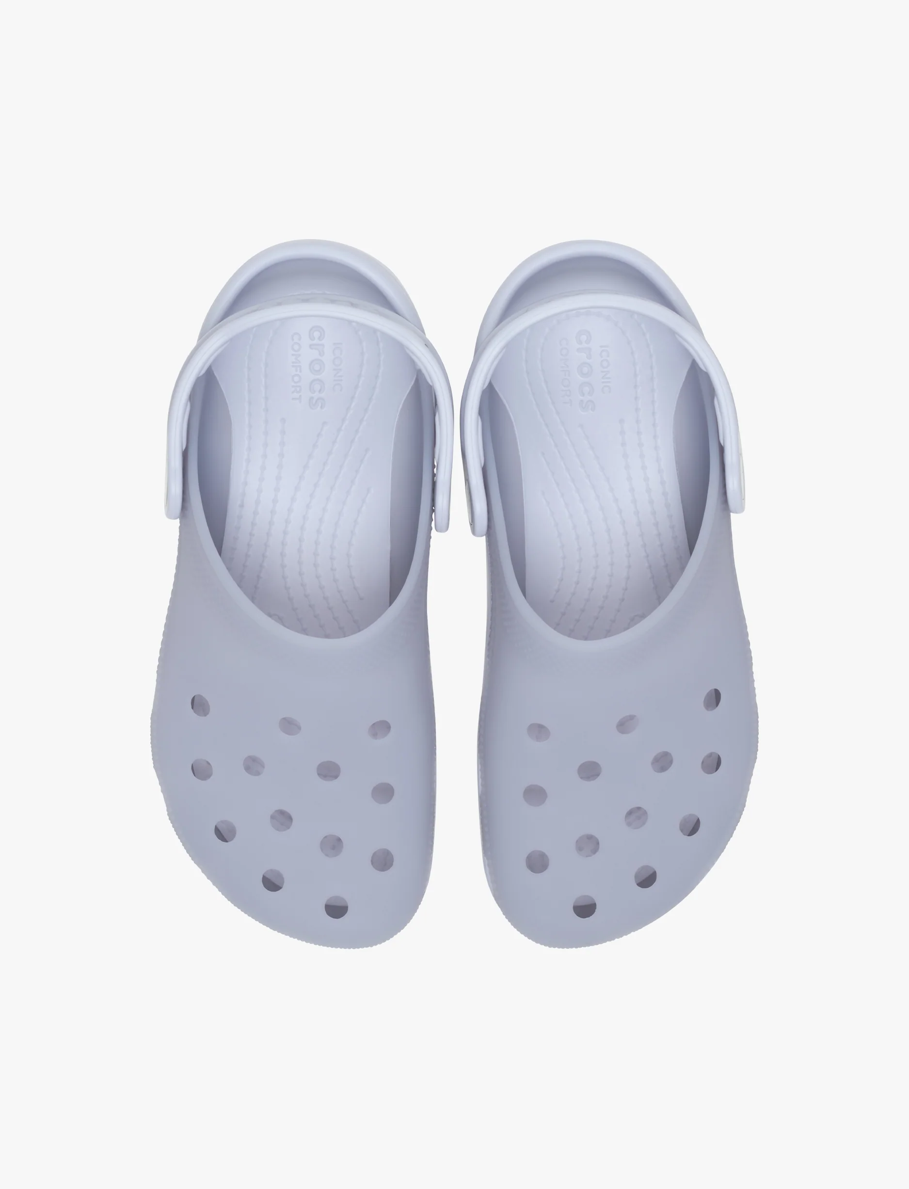 Crocs Classic Frosted Clog - כפכפי קלוג קרוקס בגימור שקוף-מט בצבע סגלגל ירח - Image 3