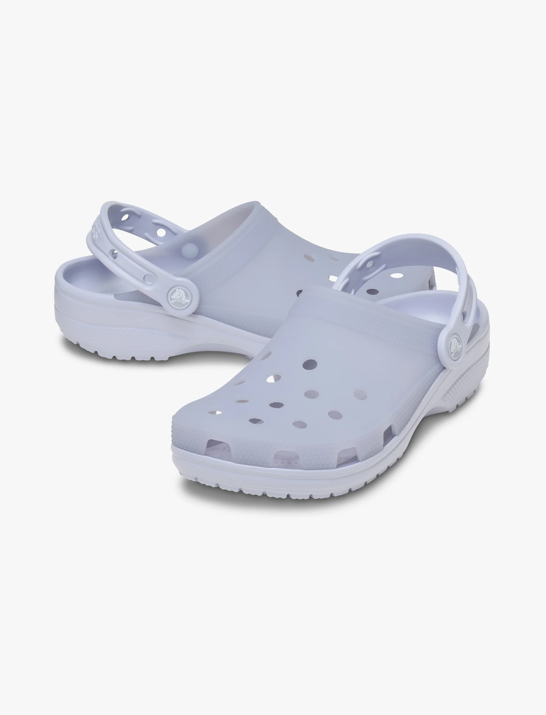 Crocs Classic Frosted Clog - כפכפי קלוג קרוקס בגימור שקוף-מט בצבע סגלגל ירח - Image 4