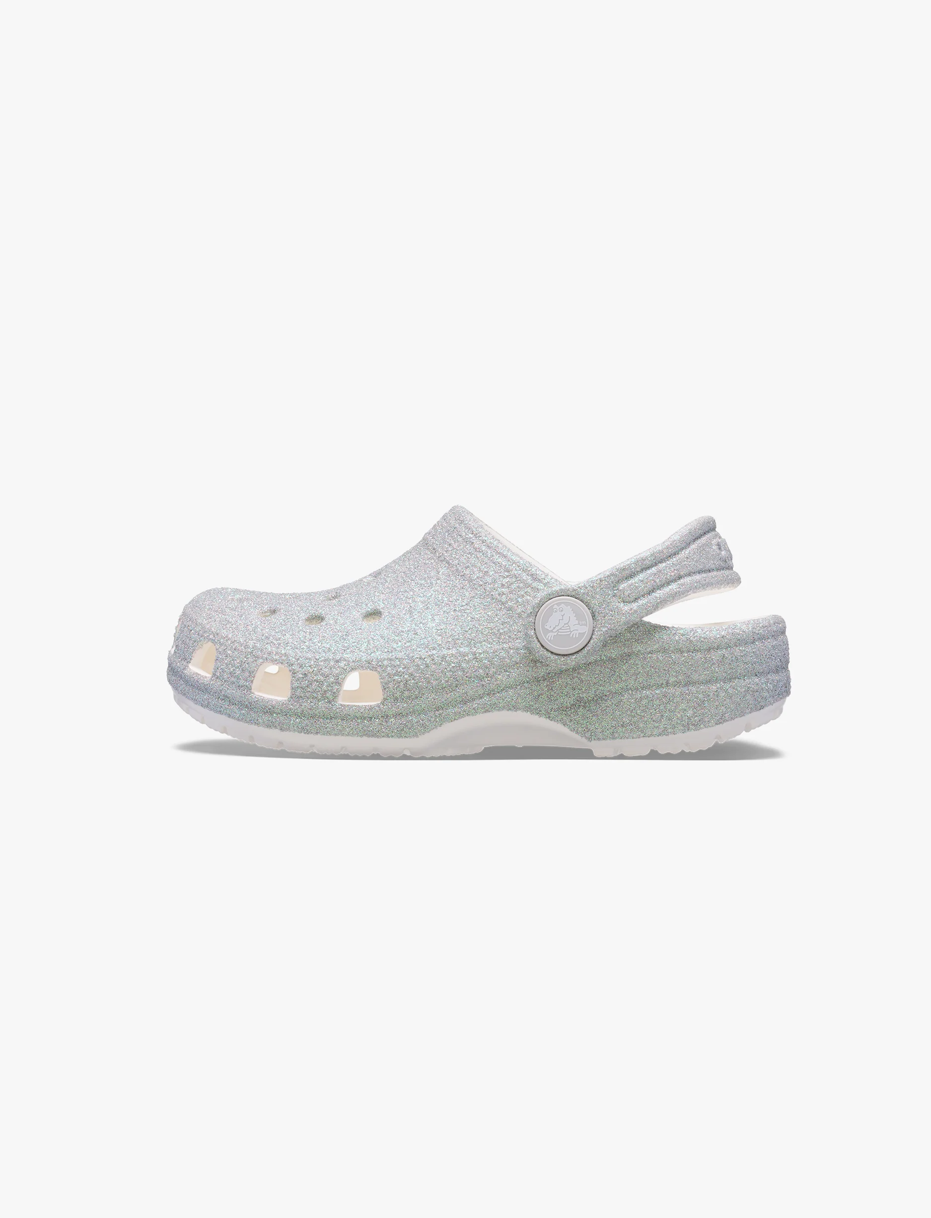 Crocs Classic Iridescent Glitter Clog T - כפכפי קרוקס קלוג גליטר לבנות בצבע לבן נצנצים מידות קטנות - Image 5
