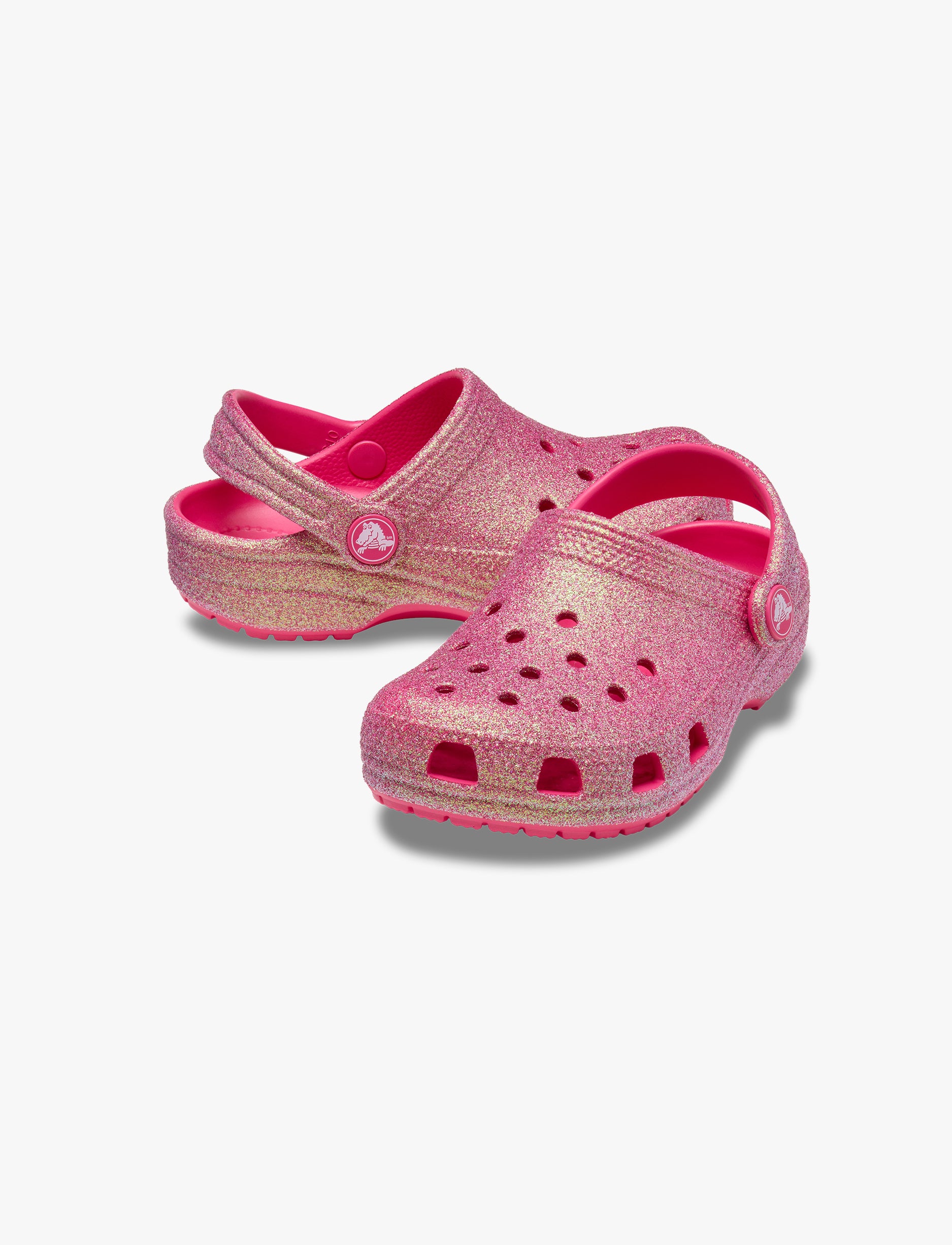 Crocs Classic Iridescent Glitter Clog T - כפכפי קרוקס קלוג גליטר לבנות בצבע ורוד נצנצים מידות קטנות - Image 3