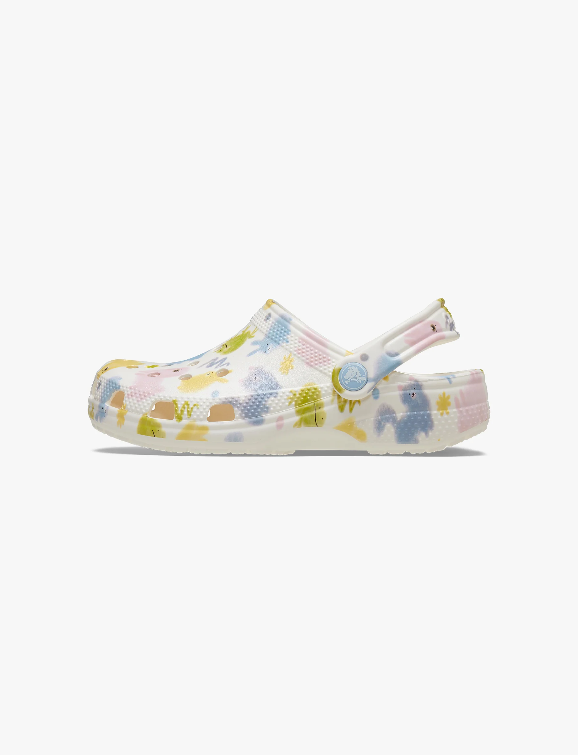 Crocs Classic Pastel Pets Clog T-  כפכפי קרוקס לילדים בצבע לבן גיר בהדפס צבעוני מידות קטנות - Image 6