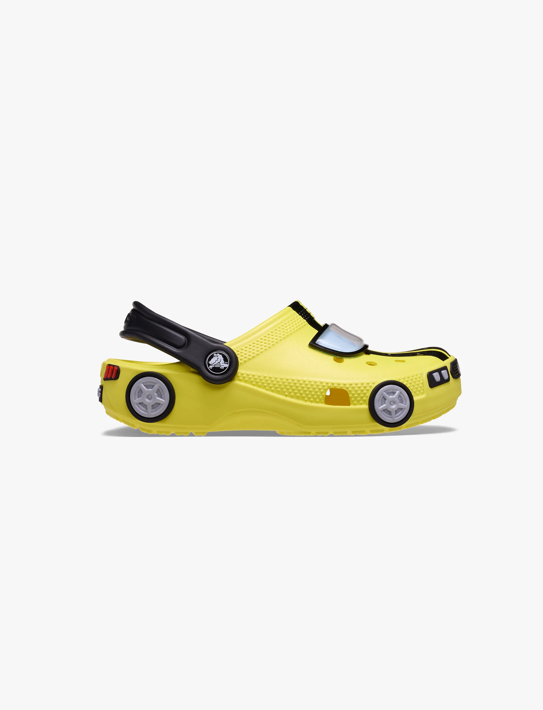 Crocs Classic IAM Race Car Clog T - כפכפי קלוג קרוקס לילדים בעיצוב מכונית מירוץ בצבע צהוב/שחור - Image 2