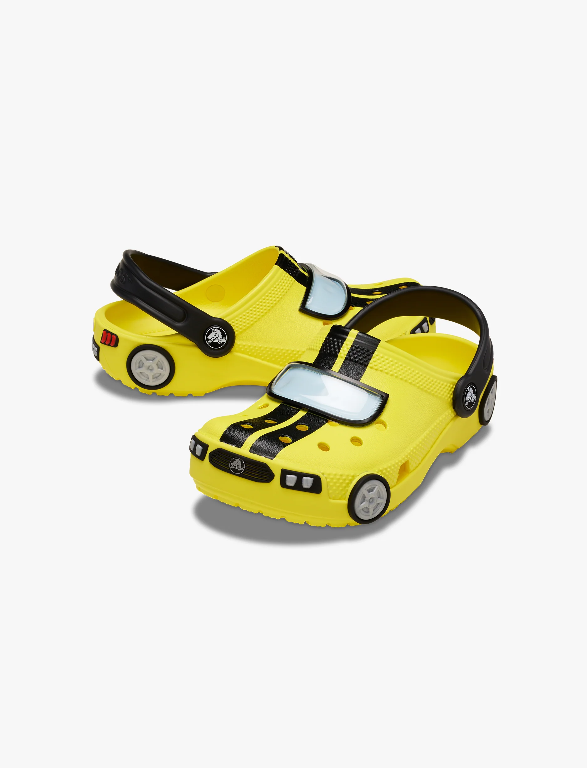 Crocs Classic IAM Race Car Clog T - כפכפי קלוג קרוקס לילדים בעיצוב מכונית מירוץ בצבע צהוב/שחור - Image 4