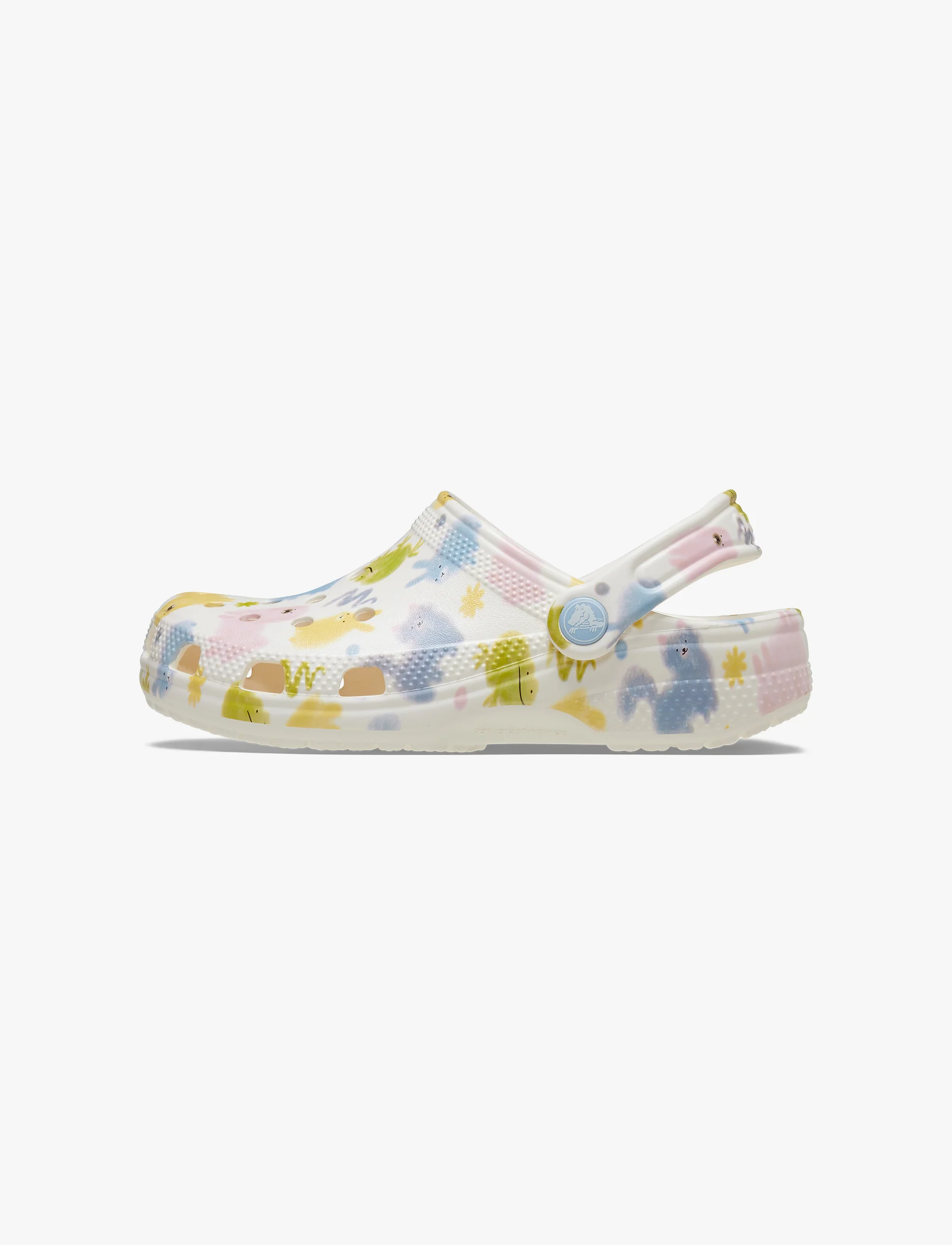 Crocs Classic Pastel Pets Clog K -  כפכפי קרוקס לילדים בצבע לבן גיר בהדפס צבעוני - Image 5