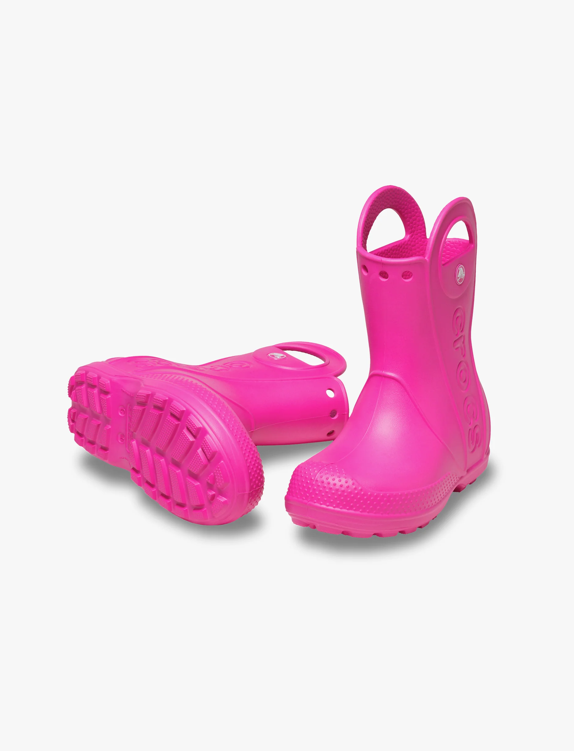 Crocs Handle It Rain Boot K - מגפי גשם קרוקס לילדים בצבע ורוד קראש - Image 4