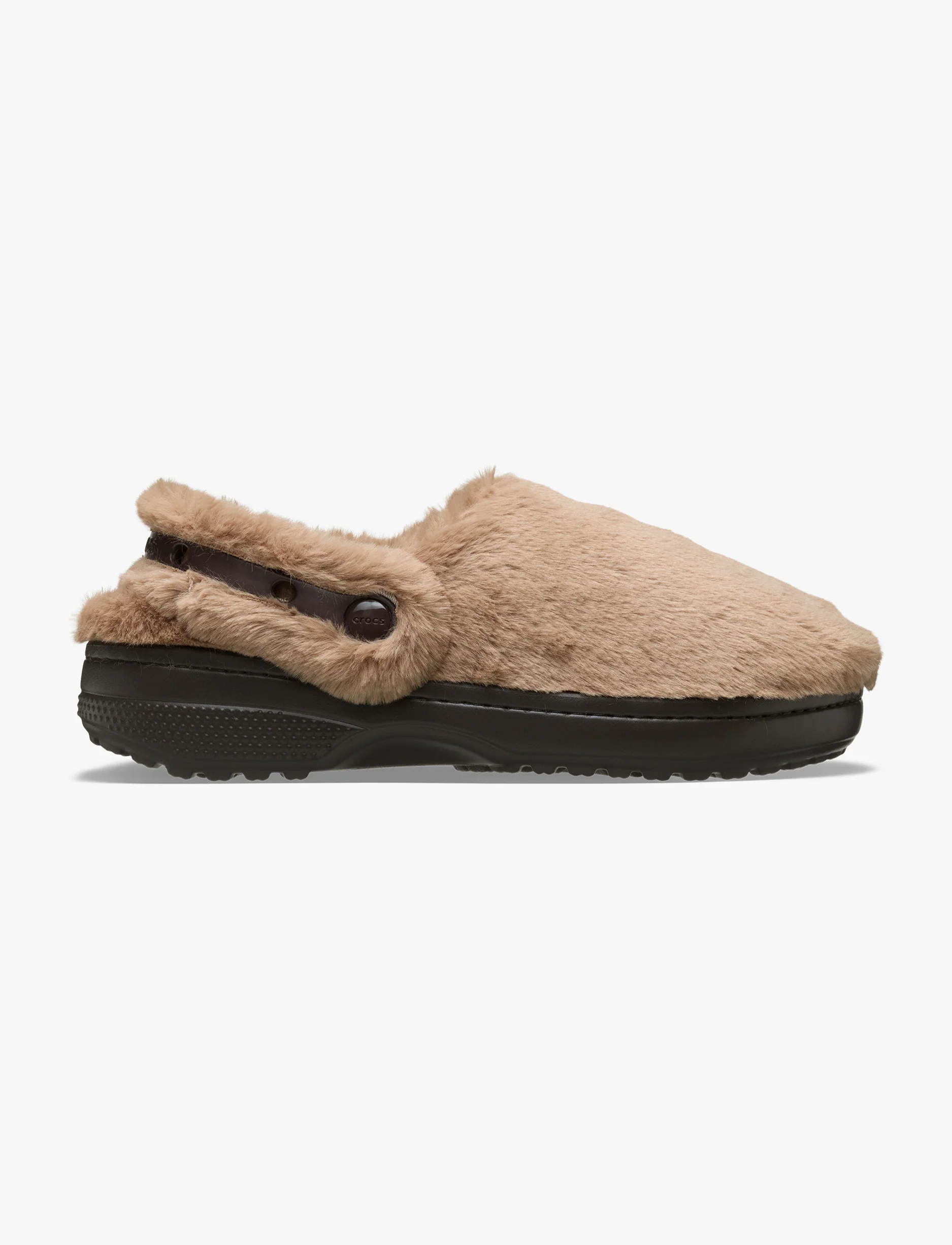 Crocs Classic Unfurgettable Clog - כפכפי קרוקס פרוותיים לנשים בצבע שוקולד חלב - Image 2