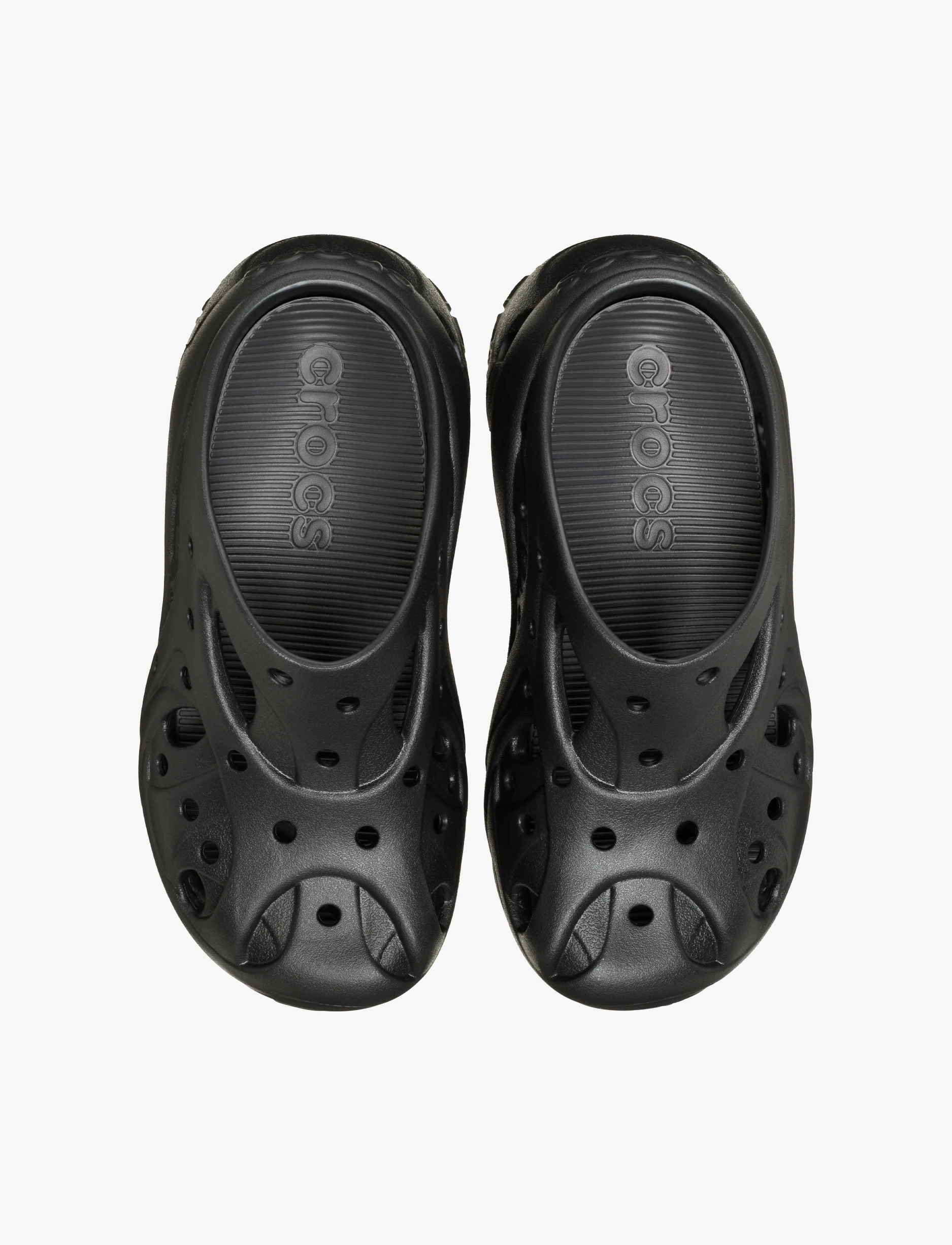 Crocs Caged Clog - כפכפי קרוקס פלטפורמה לנשים בצבע שחור - Image 4