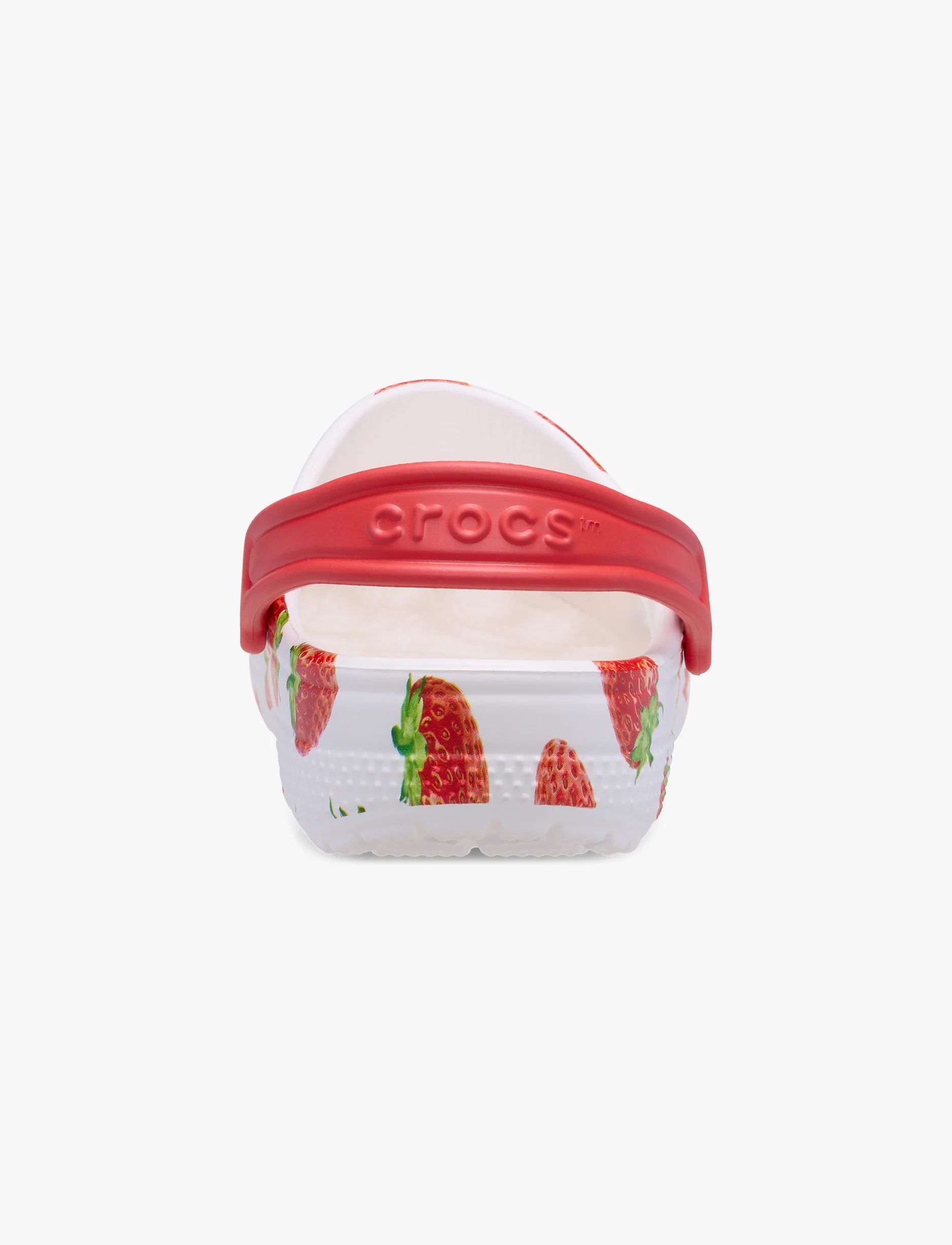 Crocs Classic Fresh Fruits T -  כפכפי קרוקס לילדים בצבע לבן בהדפס תותים אדומים מידות קטנות - Image 6