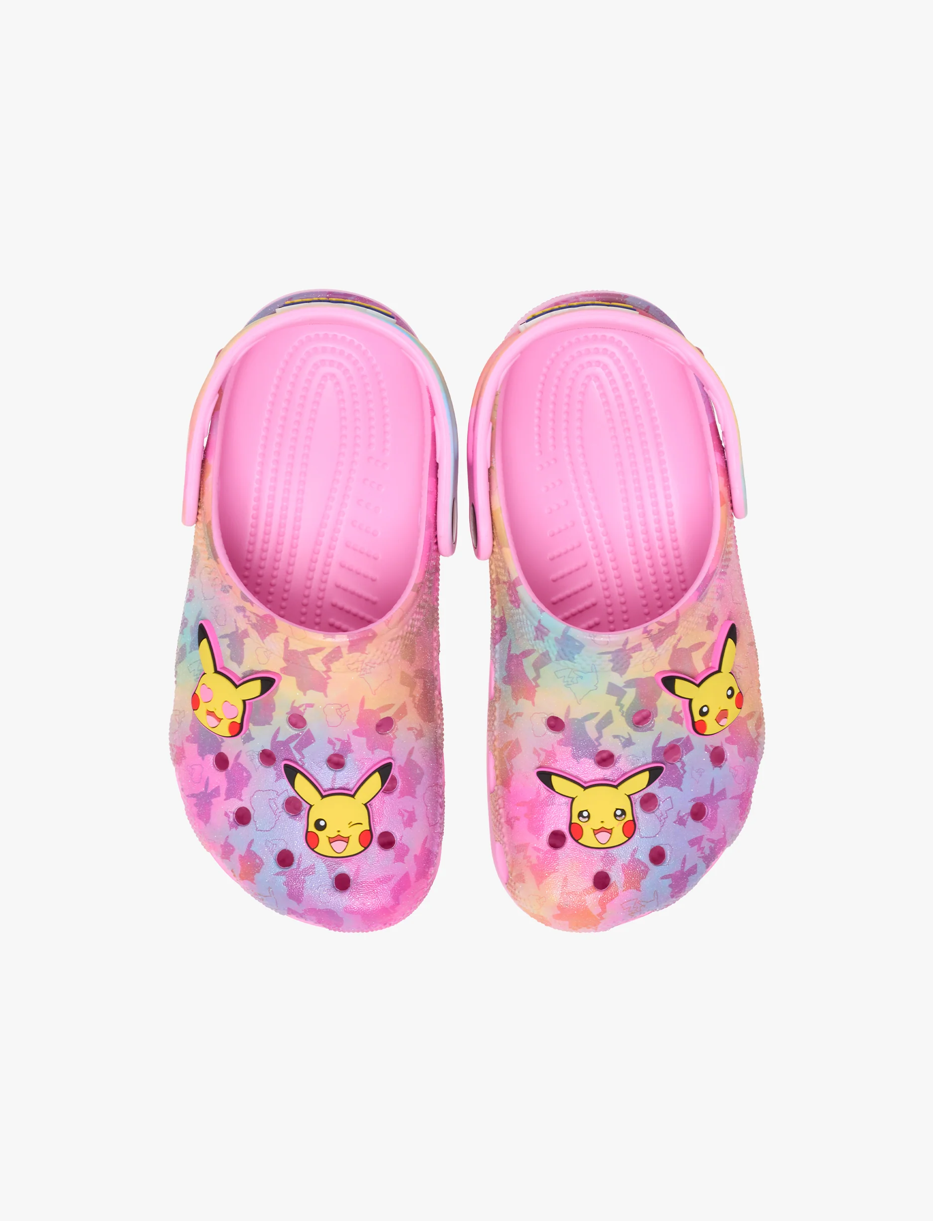 Crocs Pokemon Pikachu Pink Classic Clog K - כפכפי קרוקס פוקימון פיקאצ'ו לבנות בצבע ורוד - Image 3