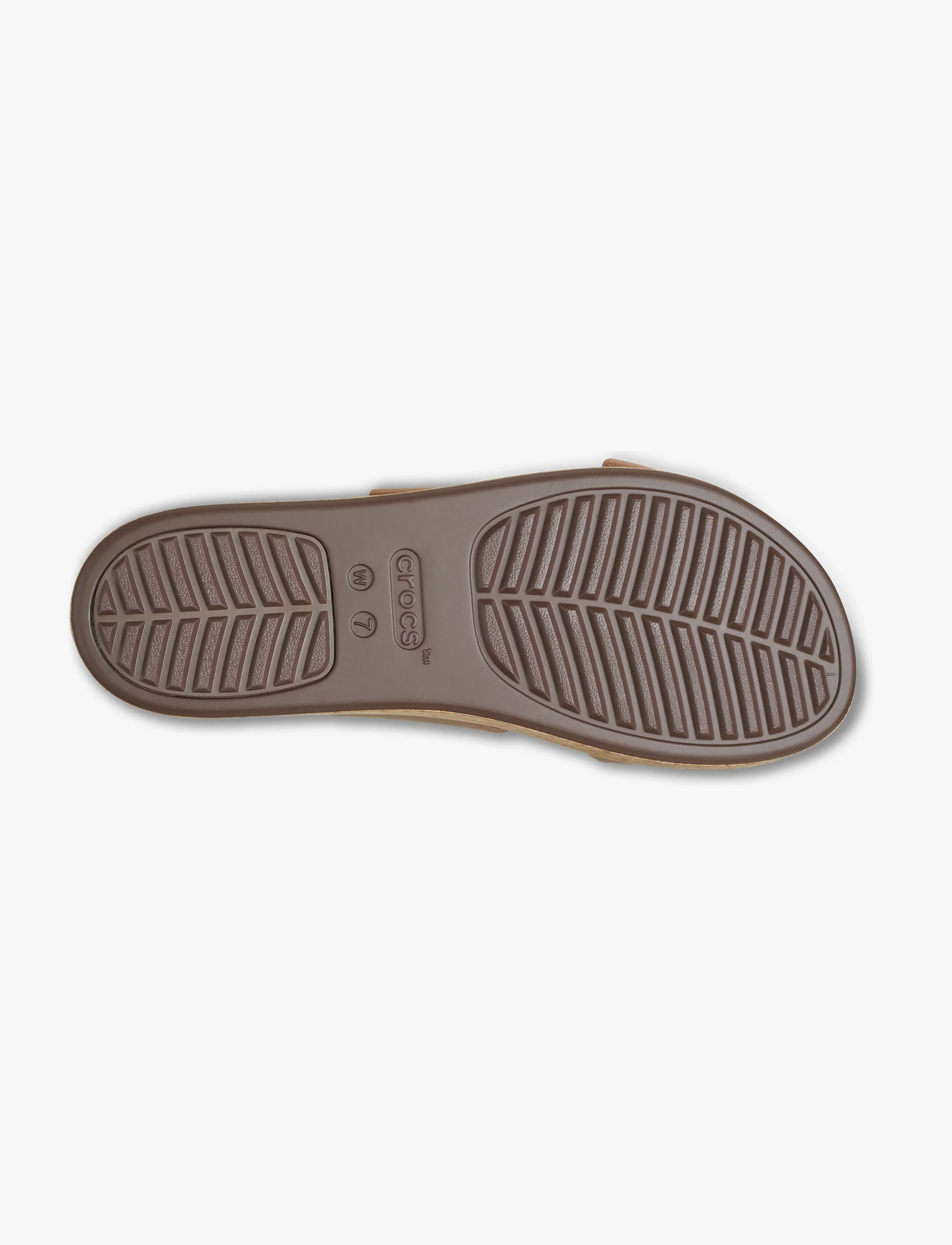 Crocs Brooklyn Cork Buckle - כפכפי פלטפורמה קרוקס ברוקלין לנשים בצבע שוקולד חלב - Image 7
