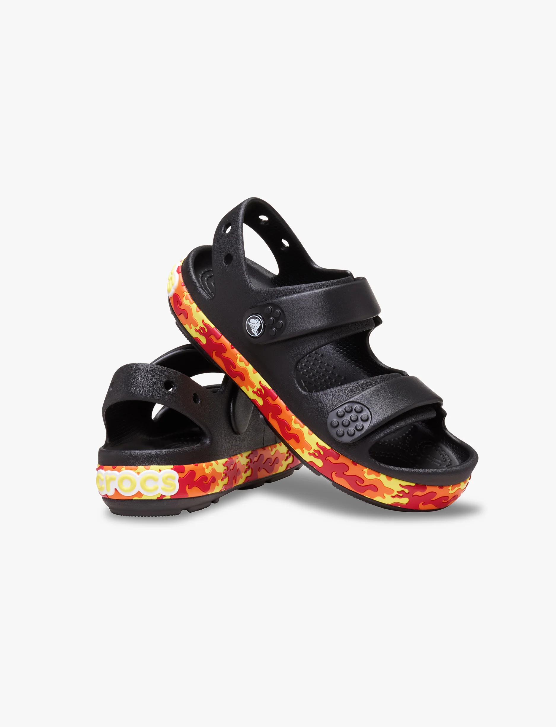 Crocs Crocband Cruiser Flames - סנדלי קרוקס קרוקבנד לילדים בצבע שחור - Image 4