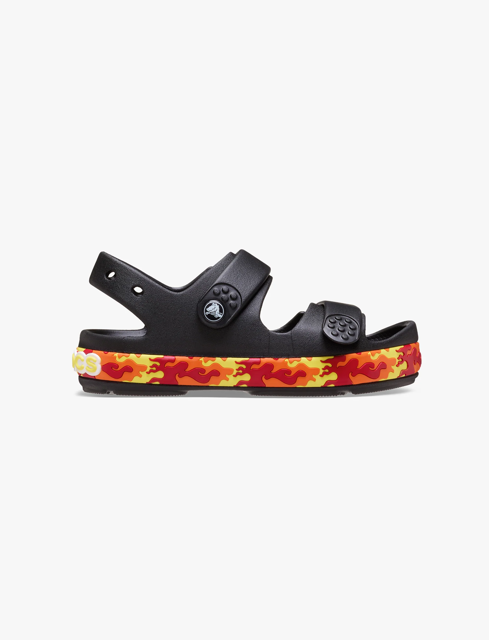 Crocband Cruiser Flames Sandal T -  סנדלי קרוקס קרוקבנד לילדים בצבע שחור/צבעוני - Image 2