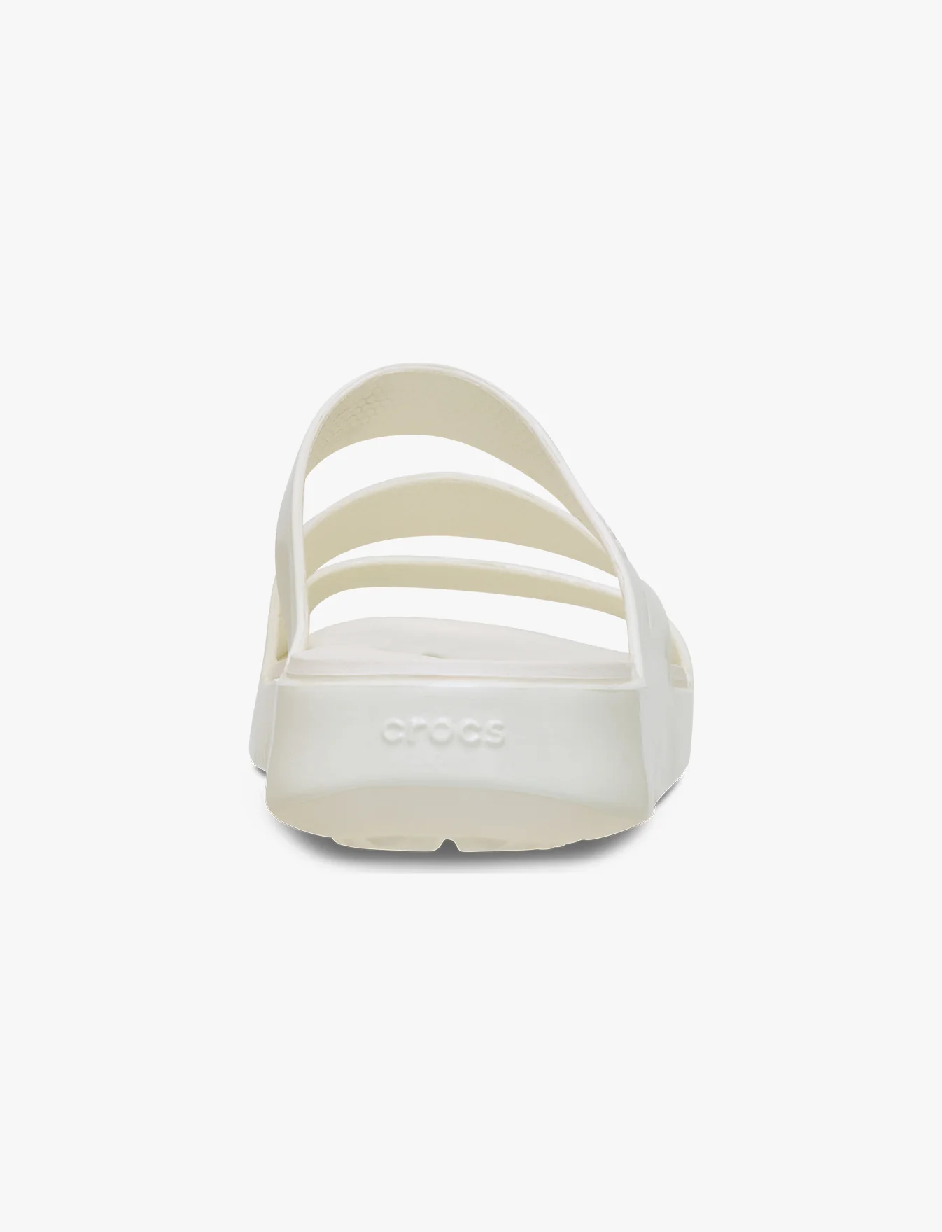 Crocs Getaway Patent Strappy -  כפכפי קרוקס לנשים בצבע לבן גיר - Image 5