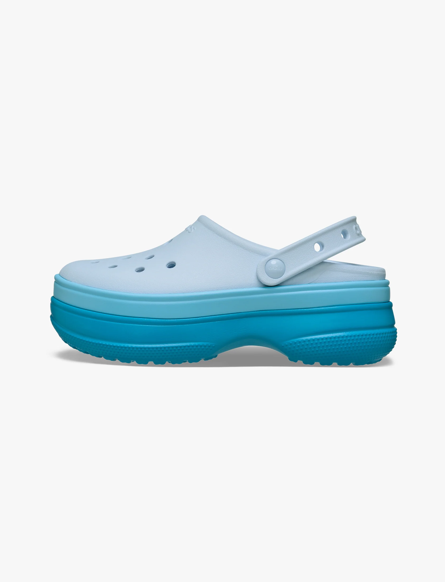Crocs Classic Stacked Clog - כפכפי פלטפורמה קרוקס לנשים בצבע מרינה כחול - Image 5