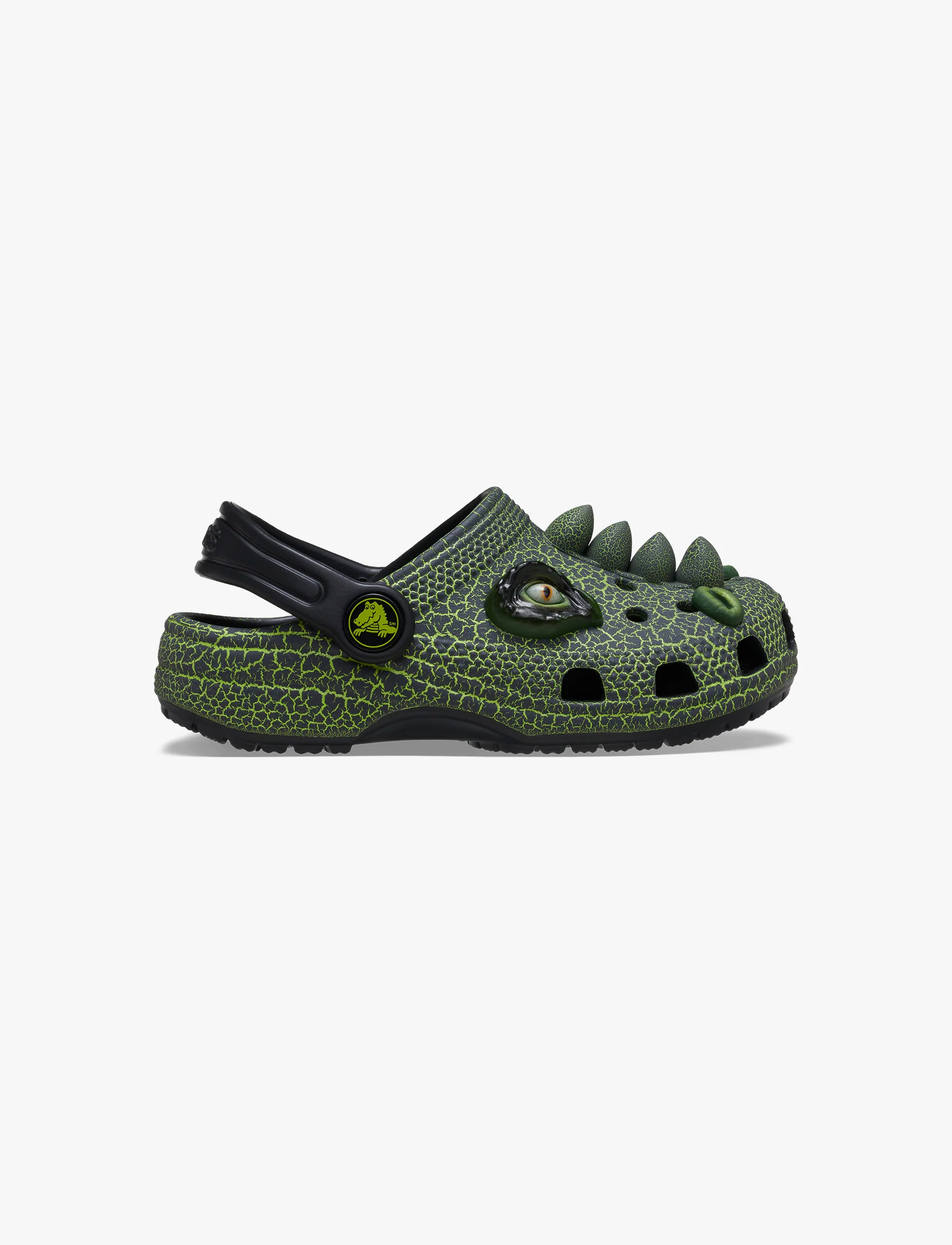 Crocs Classic I AM Scary Dino Clog T - כפכפי קרוקס קלוג דינו בצבע ירוק/שחור - Image 2