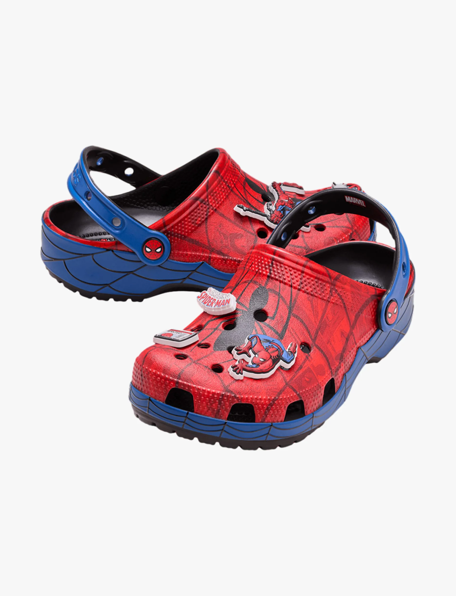 Crocs Spider-Man Classic Clog - כפכפי קרוקס קלוג ספיידרמן בצבע אדום/כחול - Image 4
