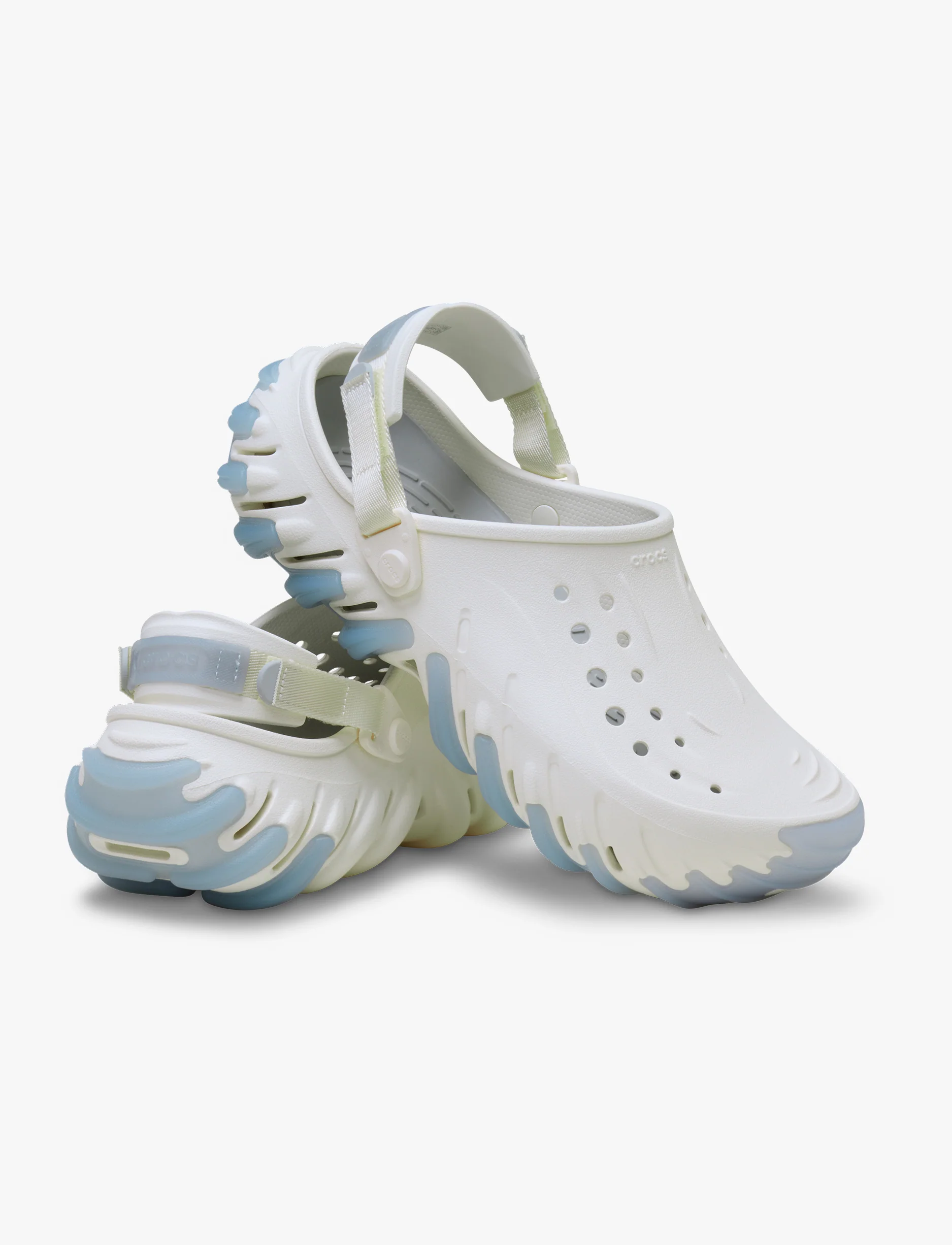 Crocs Echo Icy RO Clog - כפכפי קרוקס אקו קלוג בצבע לבן גיר - Image 3