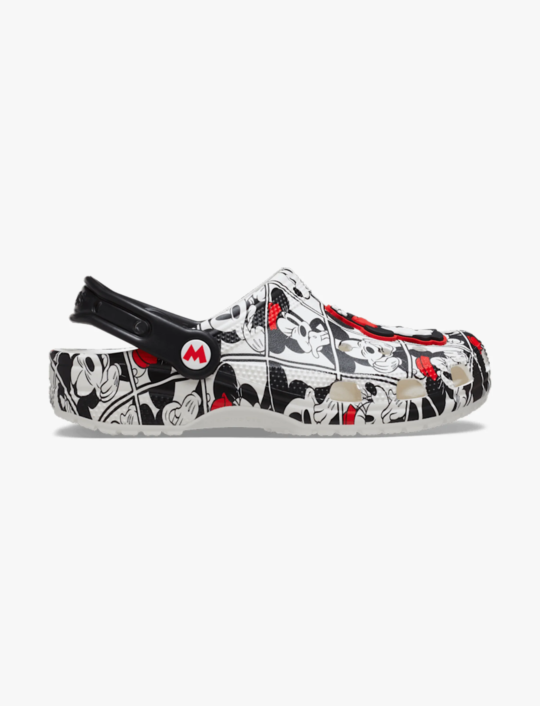 Crocs Mickey and Minnie Classic Clog - כפכפי קלוג קרוקס מיקי ומיני מאוס בצבע לבן/שחור/אדום - Image 2